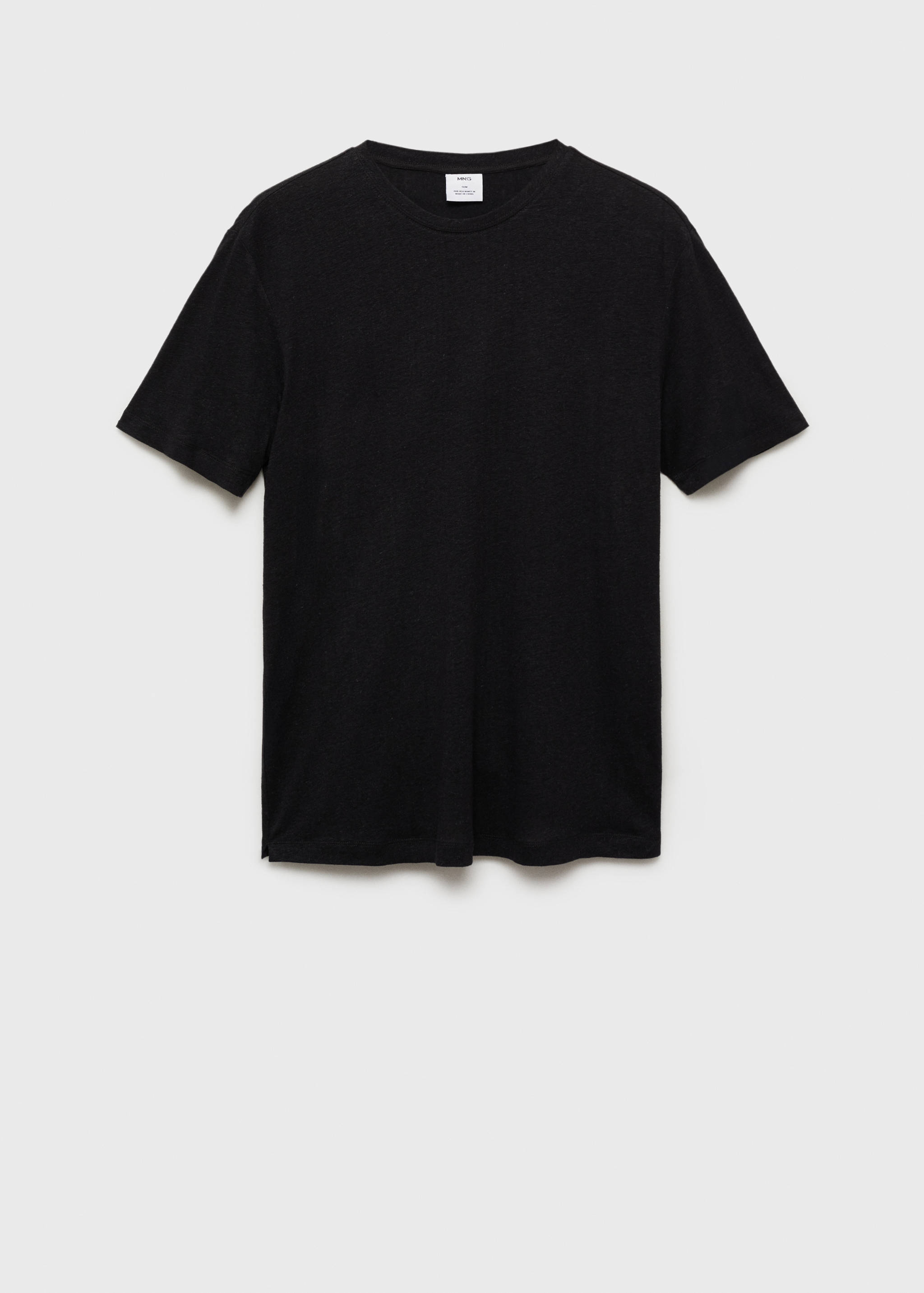 Linen slim-fit t-shirt - Article without model