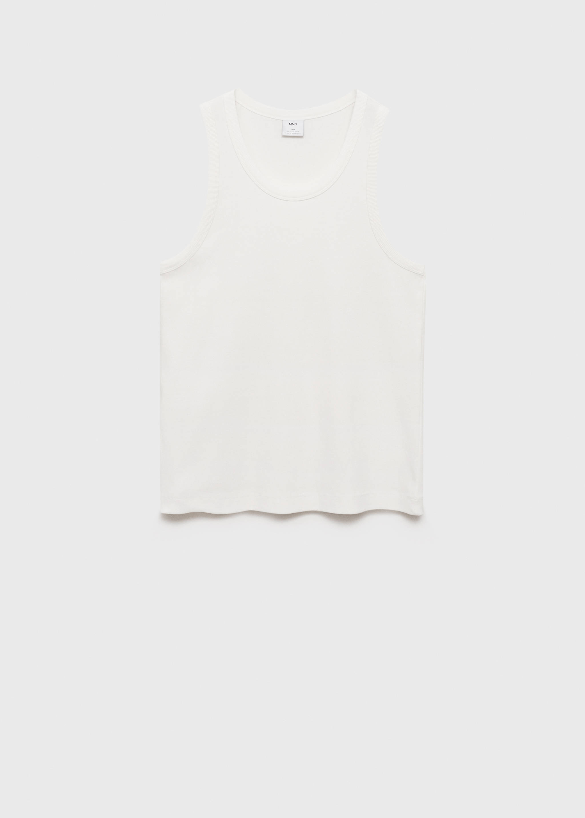 Slim-fit ribbed tank top - Article without model