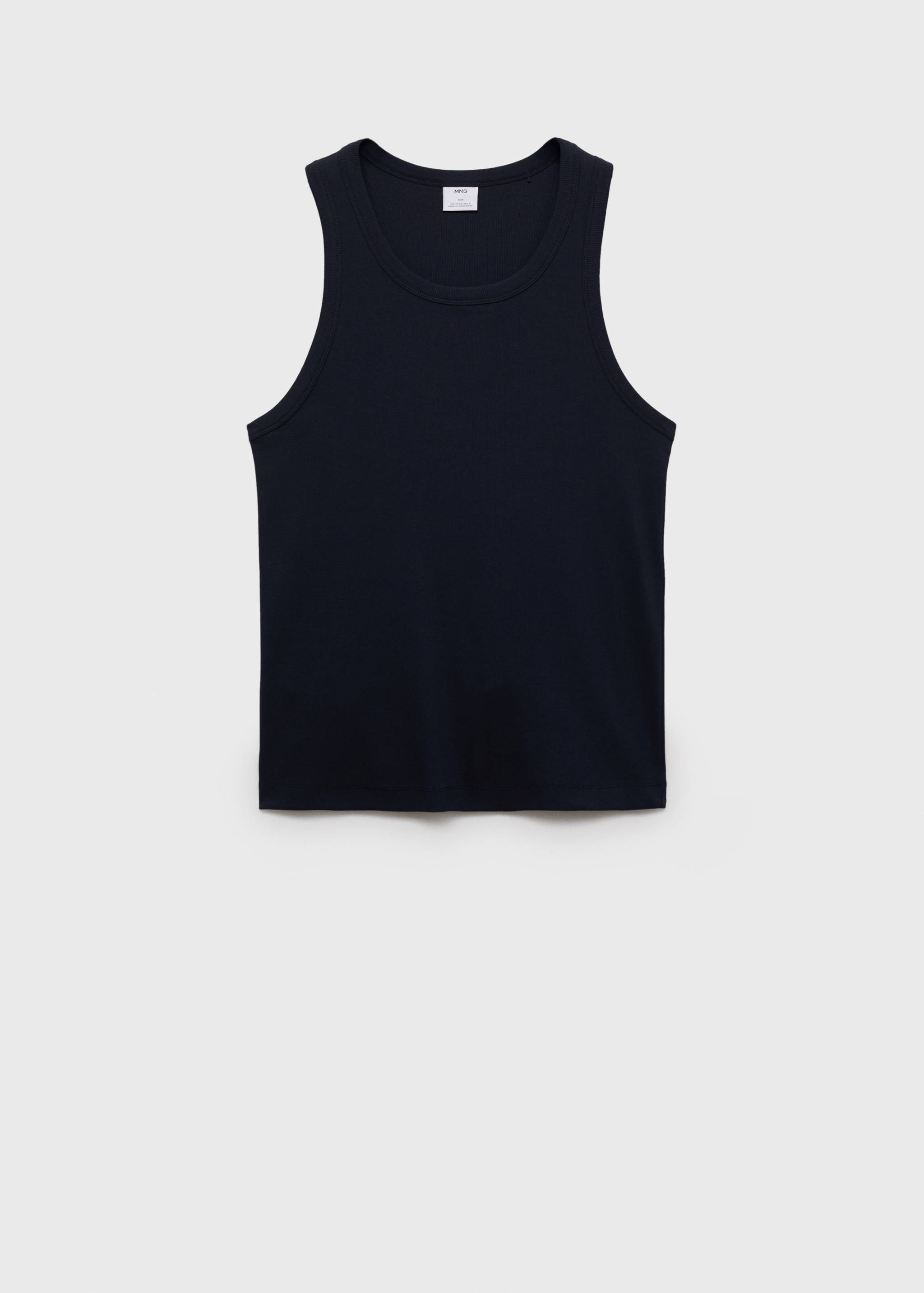 Slim-fit ribbed tank top - Article without model