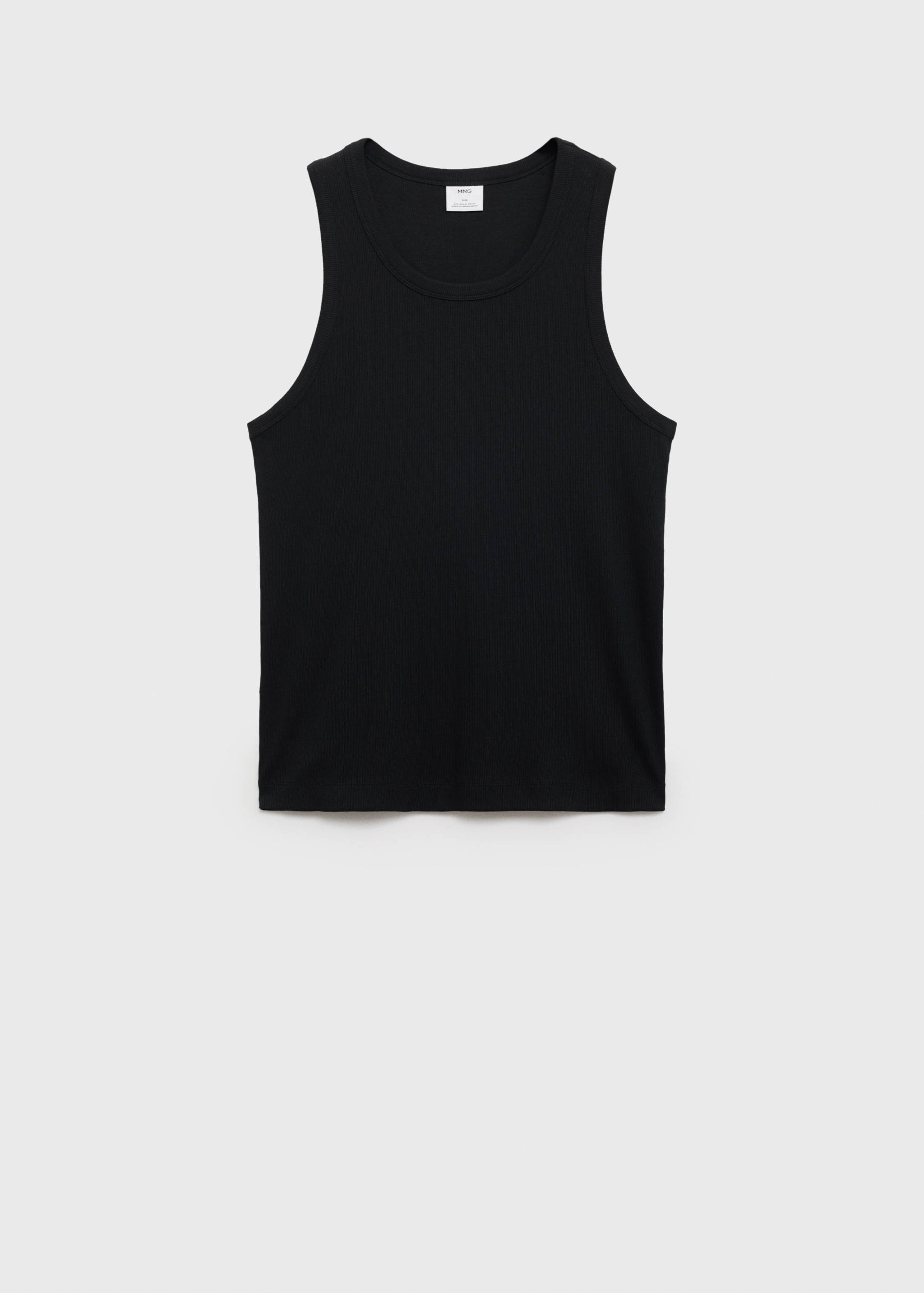 Slim-fit ribbed tank top - Article without model