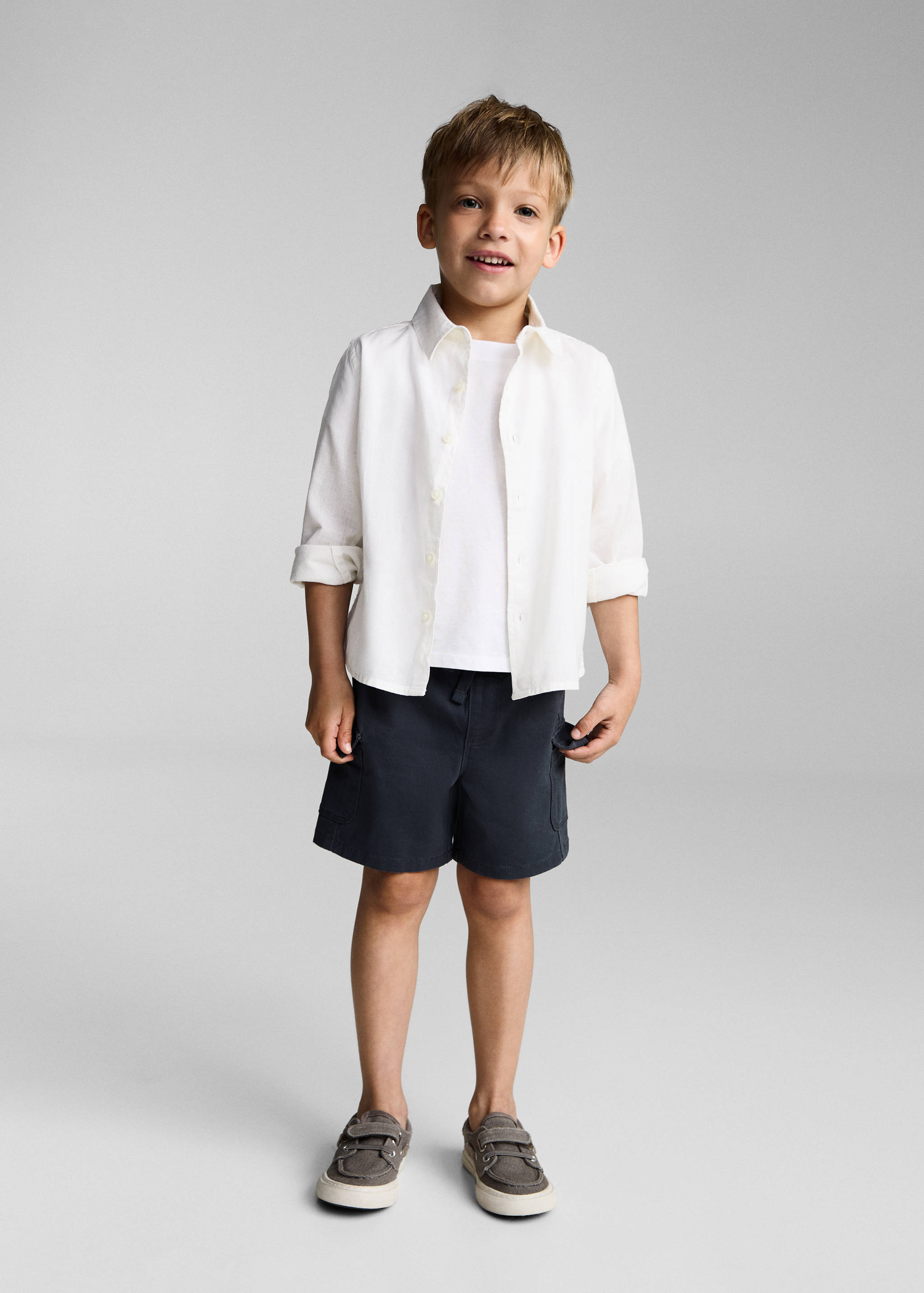 Camisa algodón y lino - Plano general