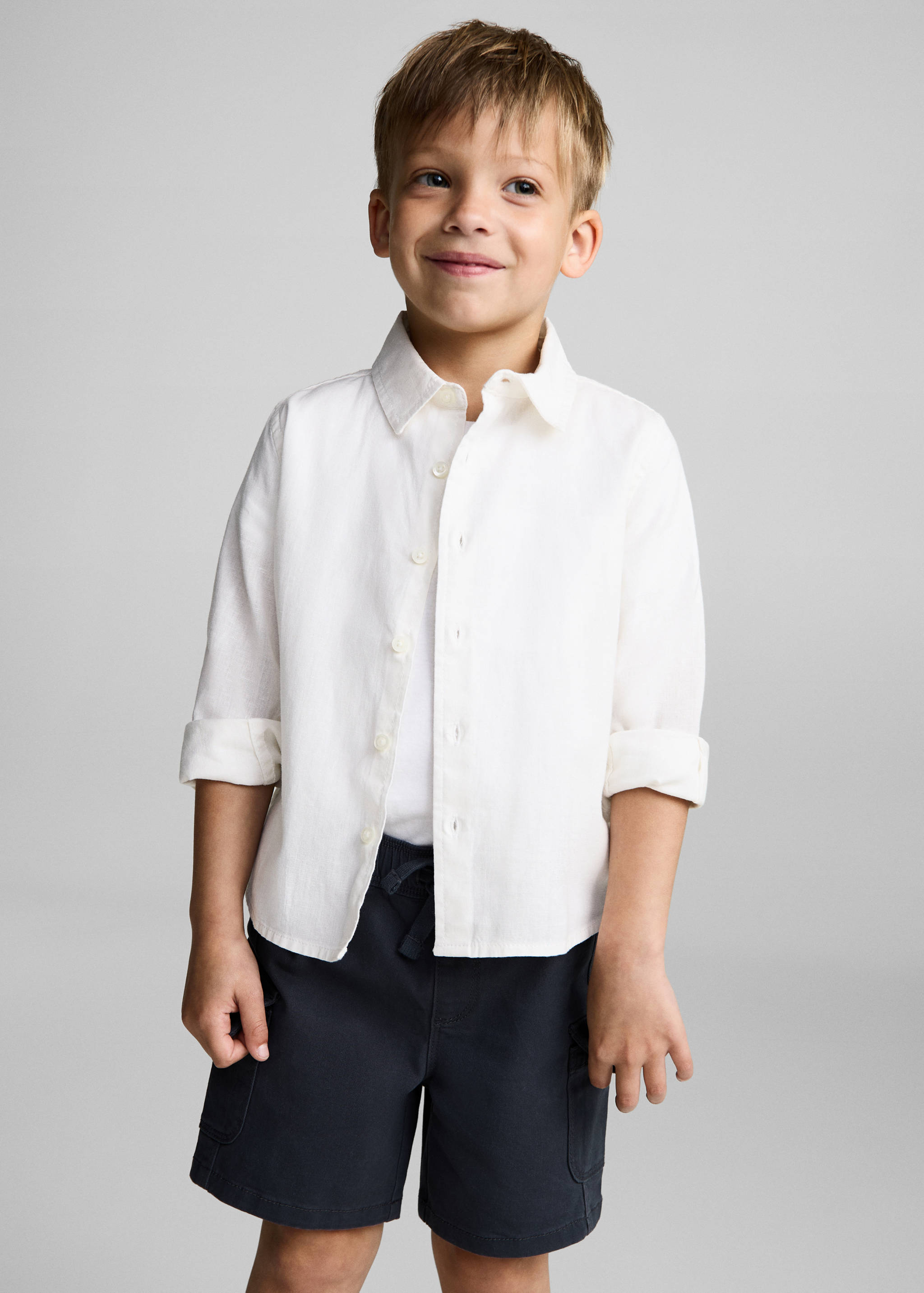 Camisa algodón y lino - Plano medio