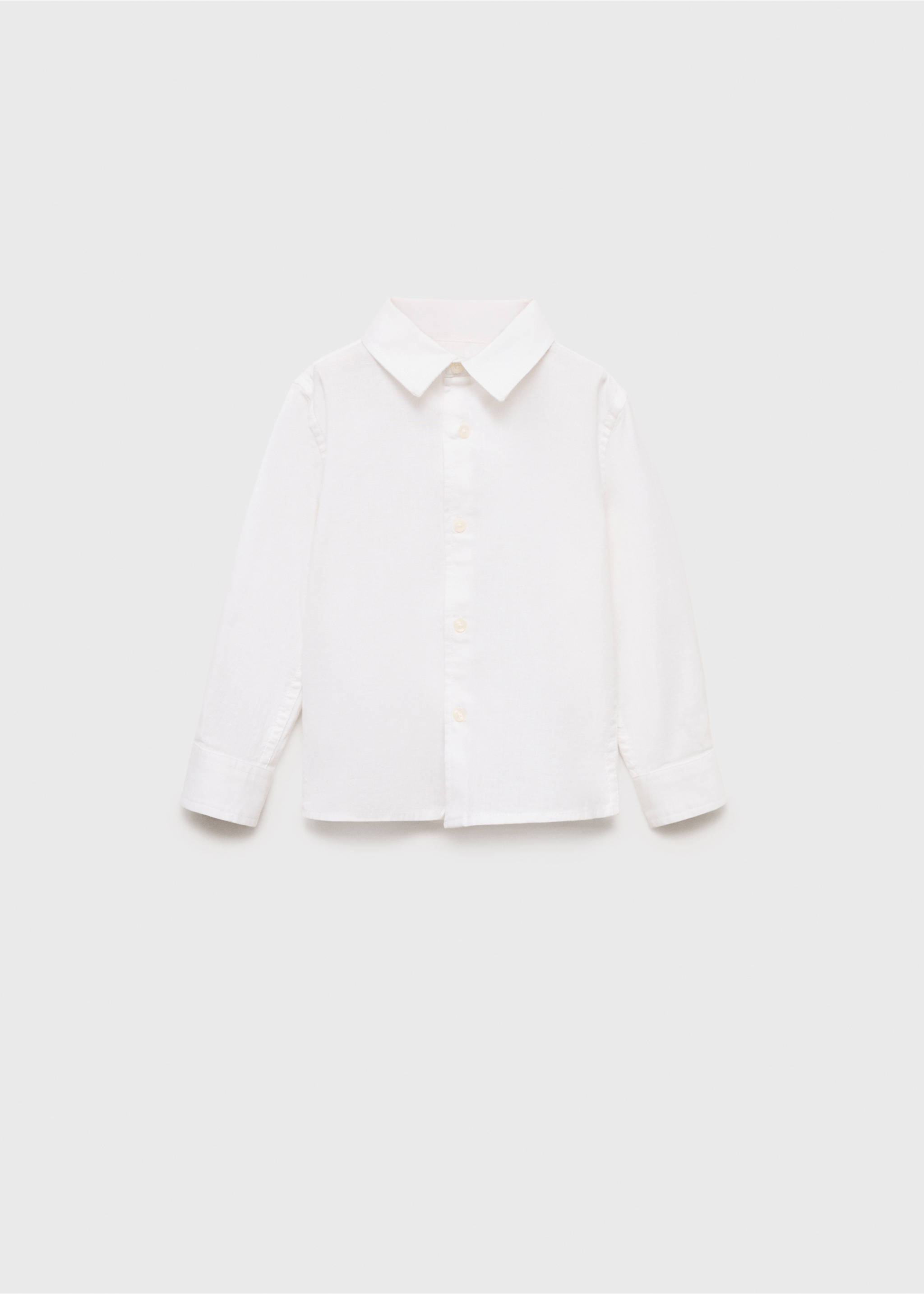 Camisa algodón y lino - Artículo sin modelo, Blanco roto. Ref: 87015945-00.
