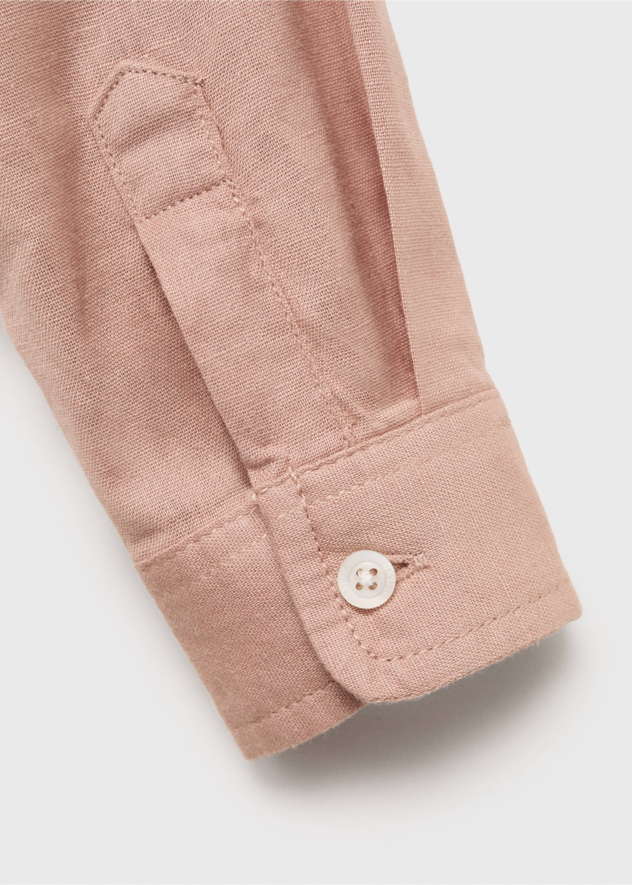 Camisa algodón y lino - Detalle del artículo 0, Nude. Ref: 87015945-00.