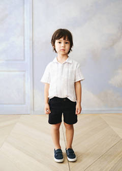 Striped cotton shirt — White 3