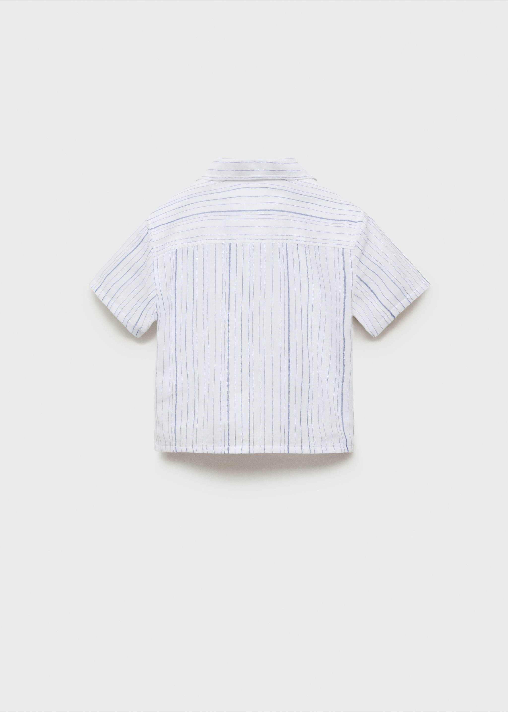 Camisa algodón rayas - Reverso del artículo, Blanco. Ref: 87015947-00.