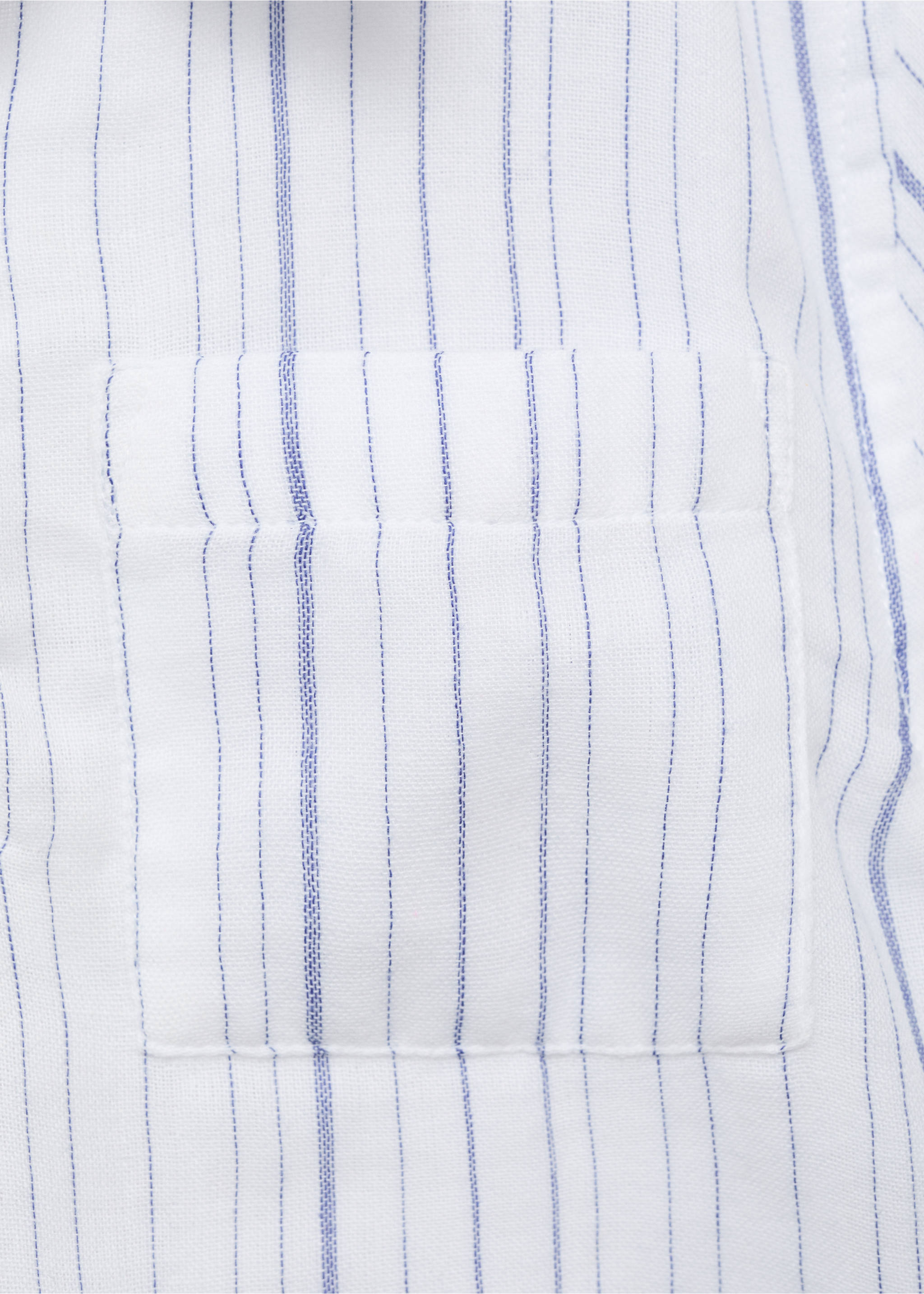 Camisa algodón rayas - Detalle del artículo 0, Blanco. Ref: 87015947-00.