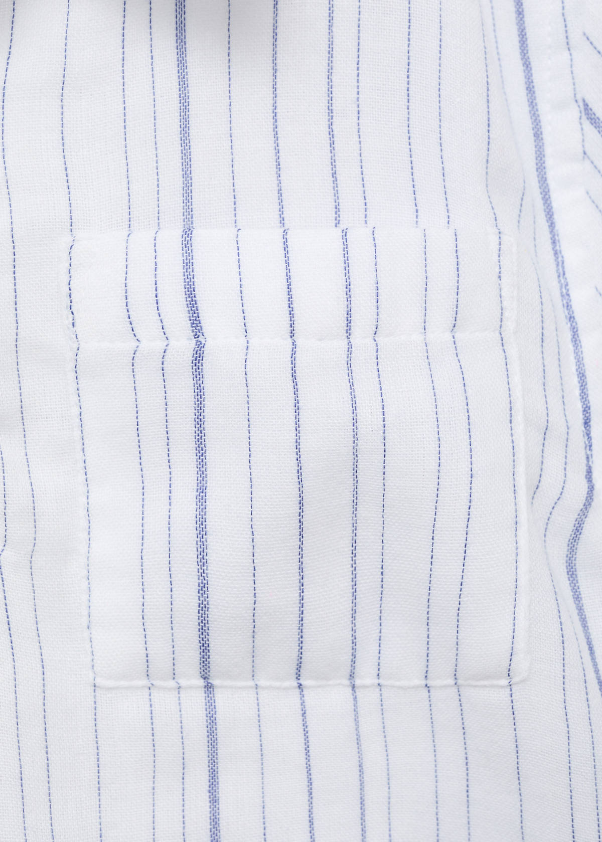 Striped cotton shirt — White