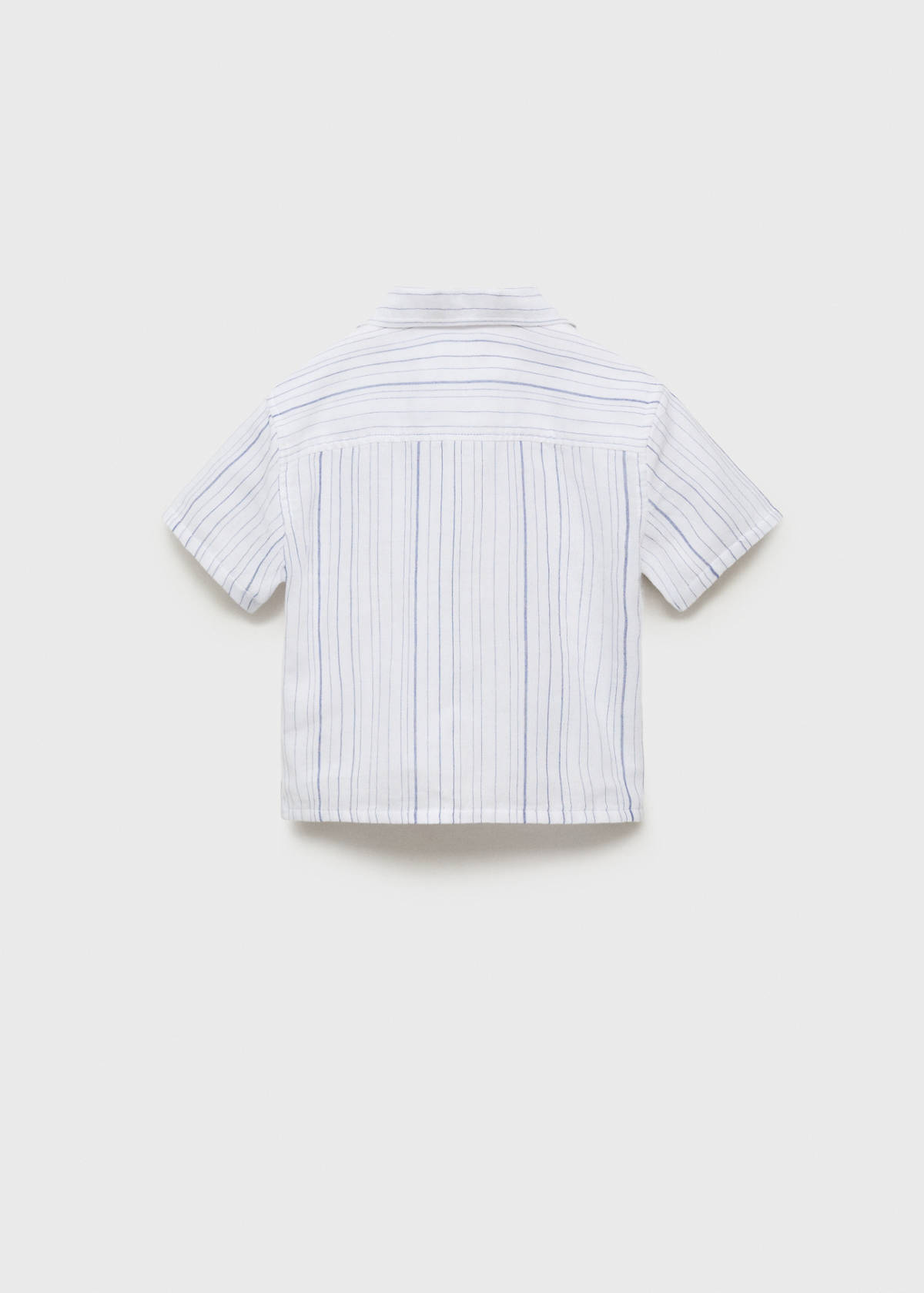 Striped cotton shirt — White