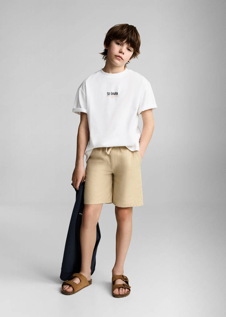 Printed cotton-blend t-shirt — Off White