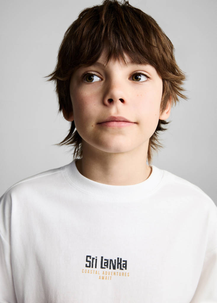 Printed cotton-blend t-shirt — Off White