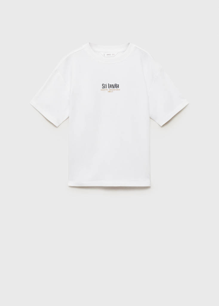Printed cotton-blend t-shirt — Off White