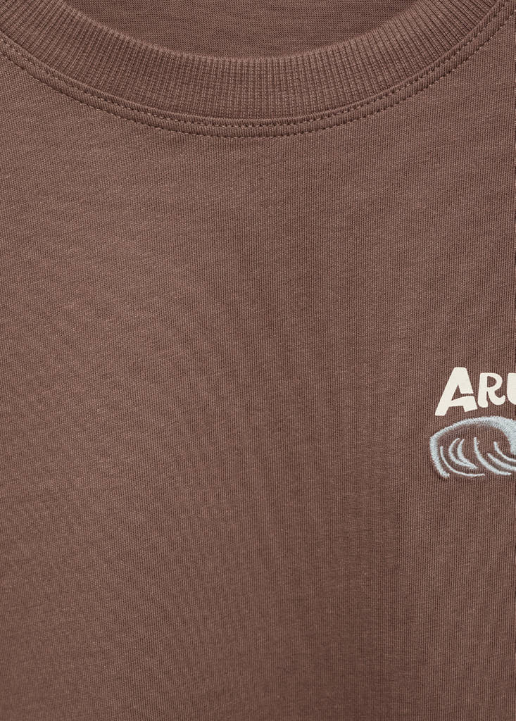 Palm print T-shirt — Brown