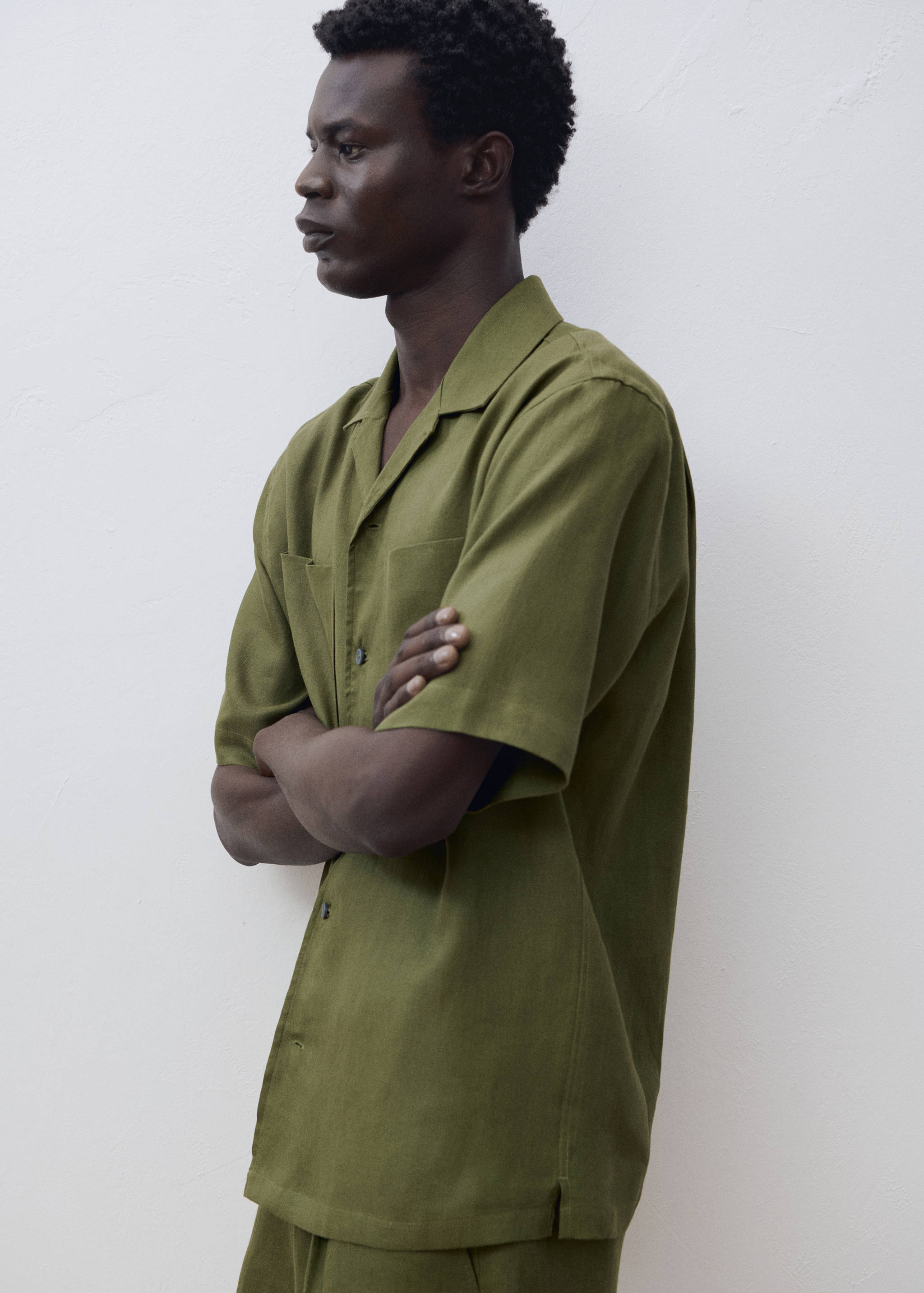 Camicia 100% lino collo bowling - Dettaglio dell'articolo 3