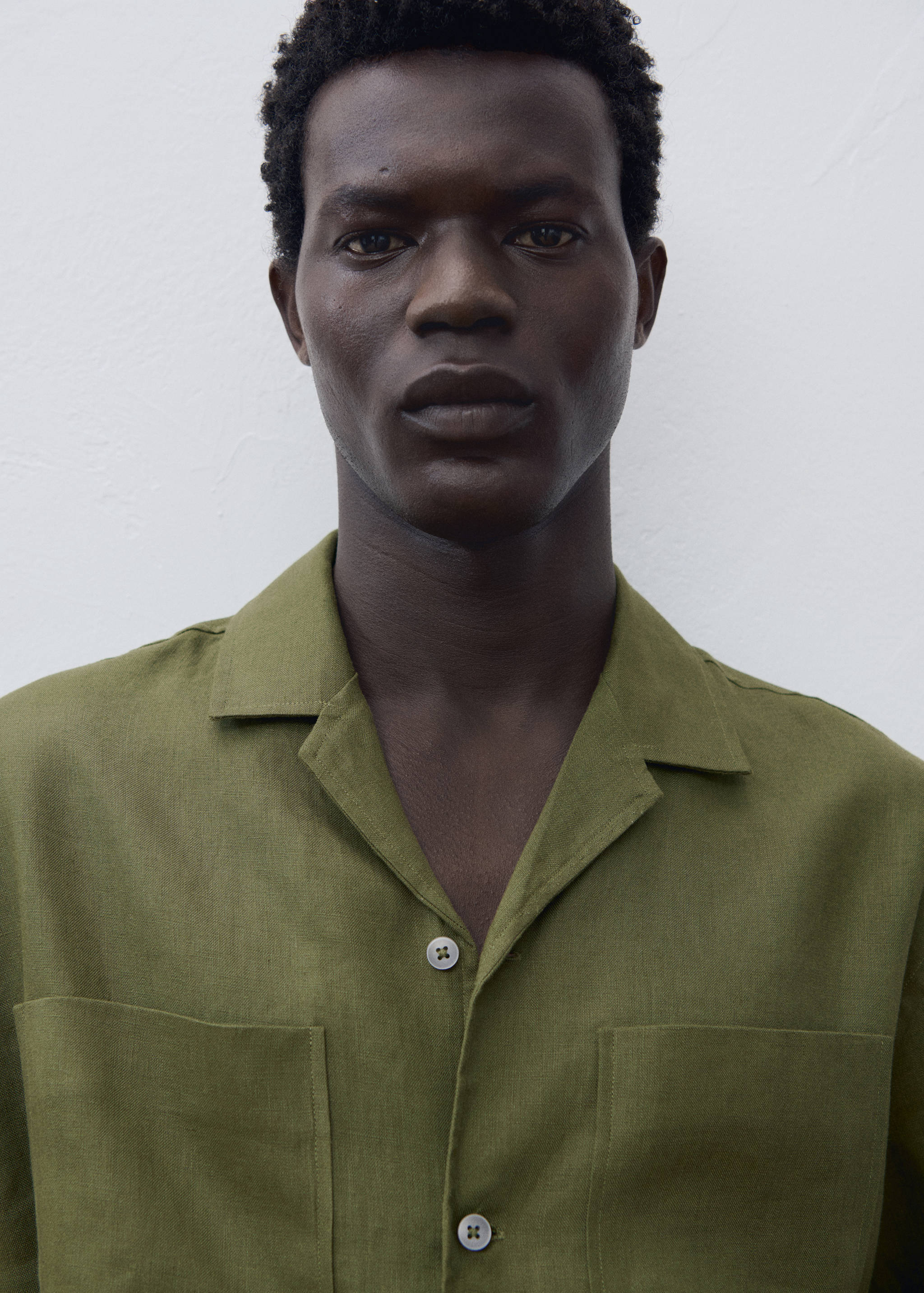 Camicia 100% lino collo bowling - Dettaglio dell'articolo 5