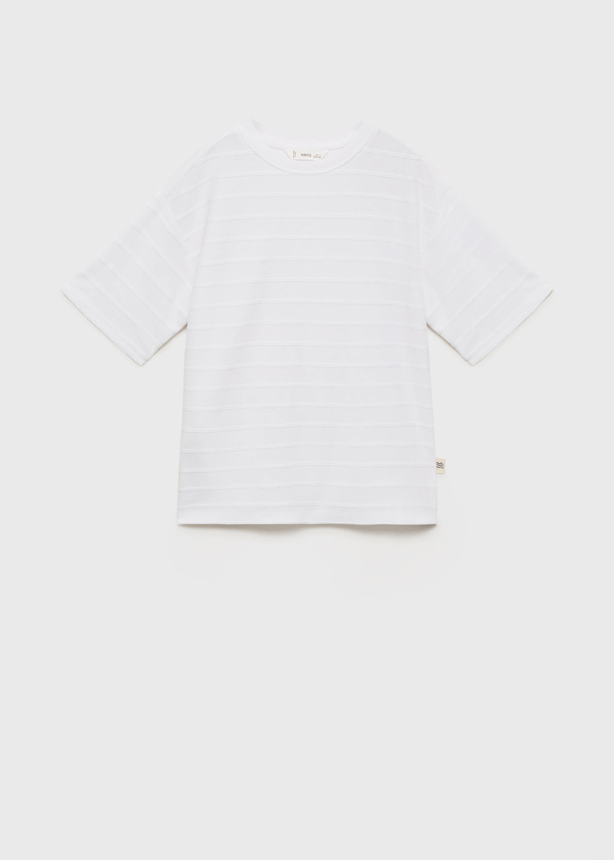 Cotton striped relief t-shirt - Article without model