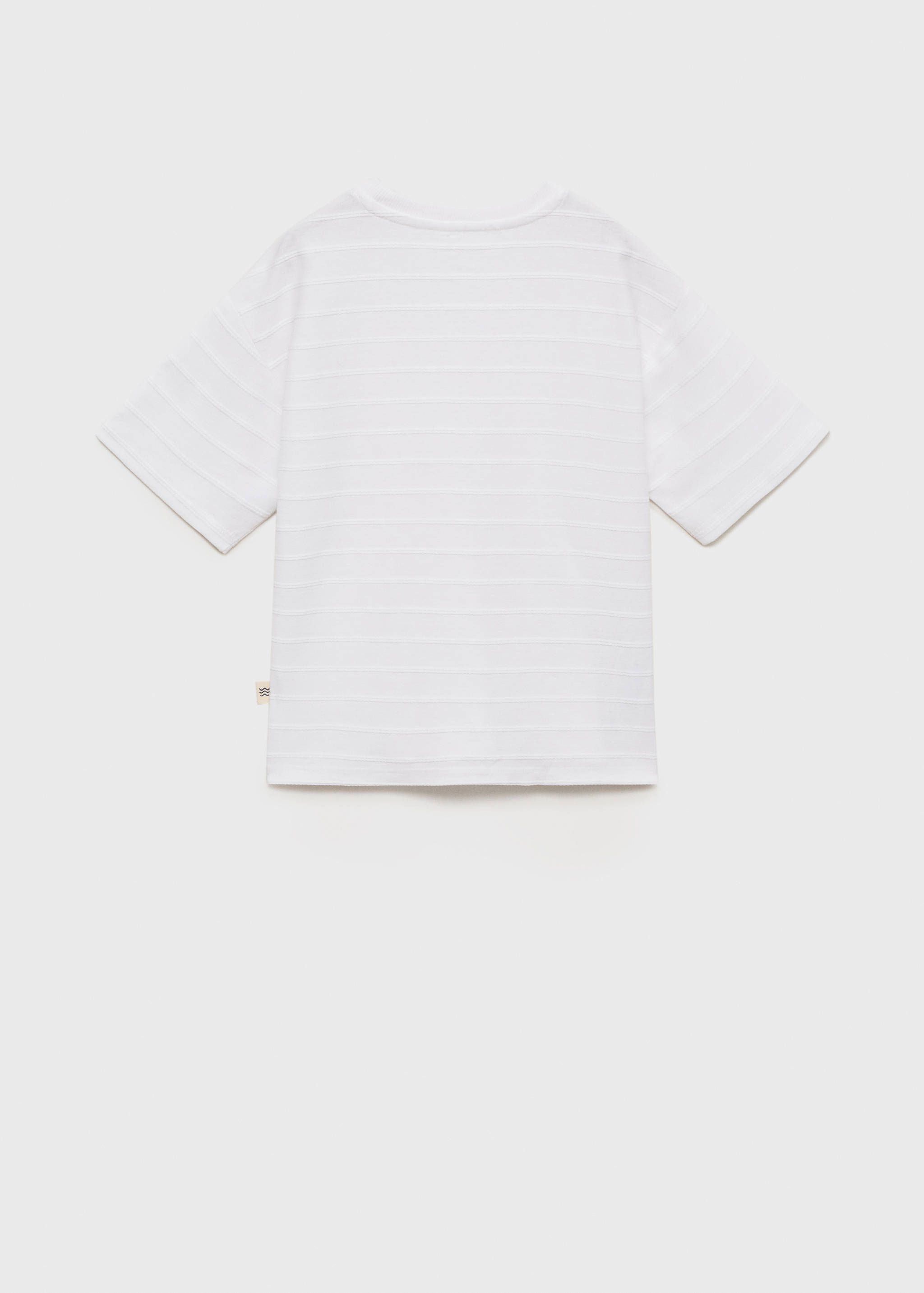 Cotton striped relief t-shirt - Reverse of the article