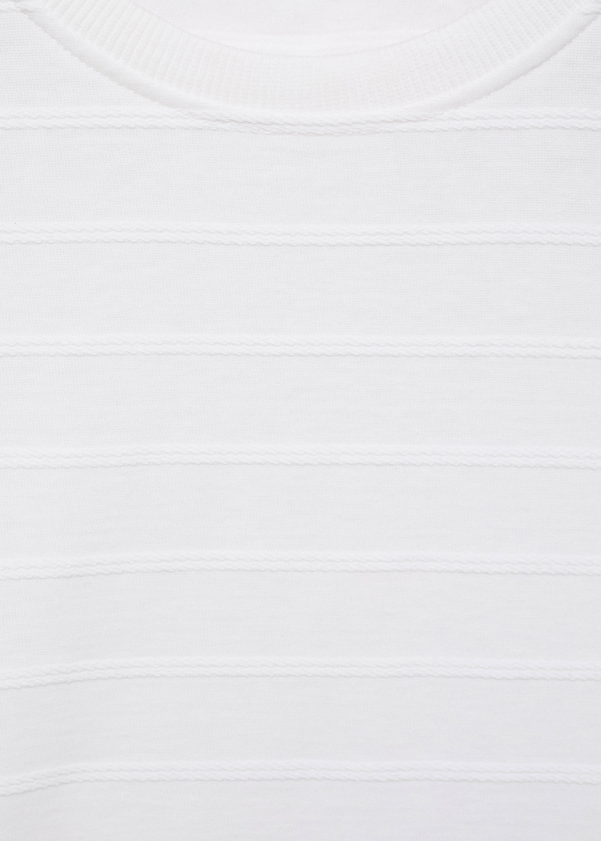 Cotton striped relief t-shirt - Details of the article 8