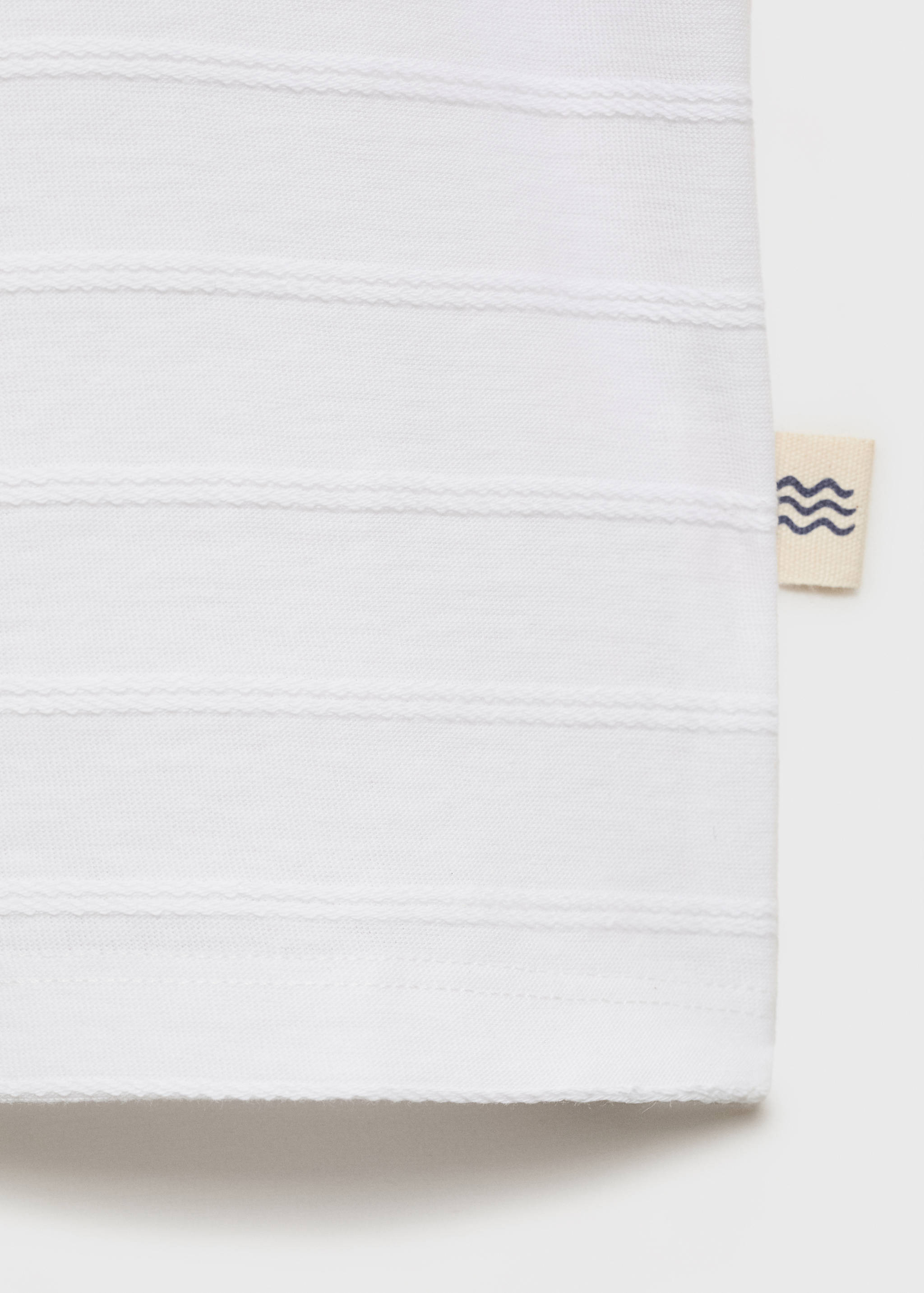 Cotton striped relief t-shirt - Details of the article 0