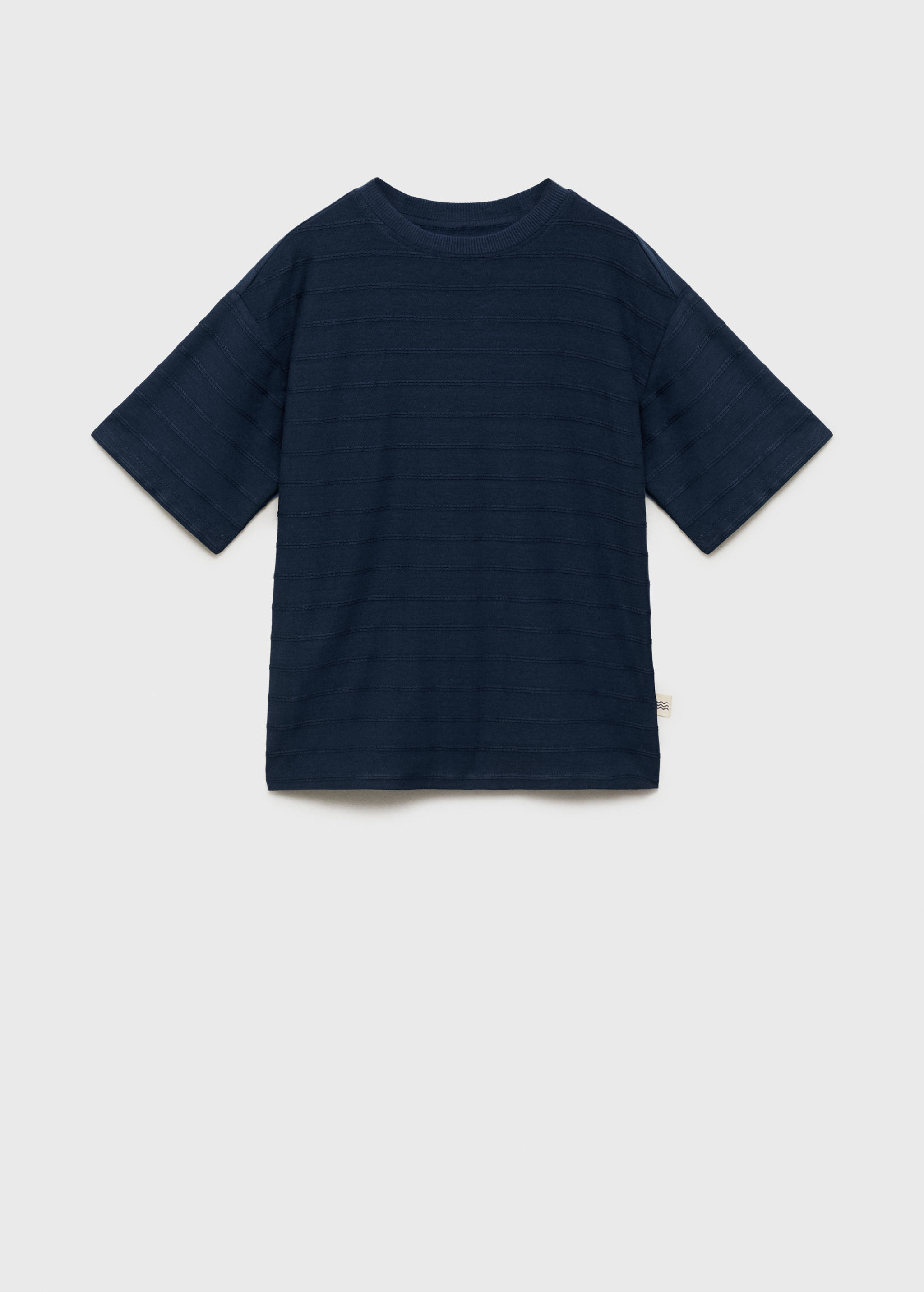 Cotton striped relief t-shirt - Article without model