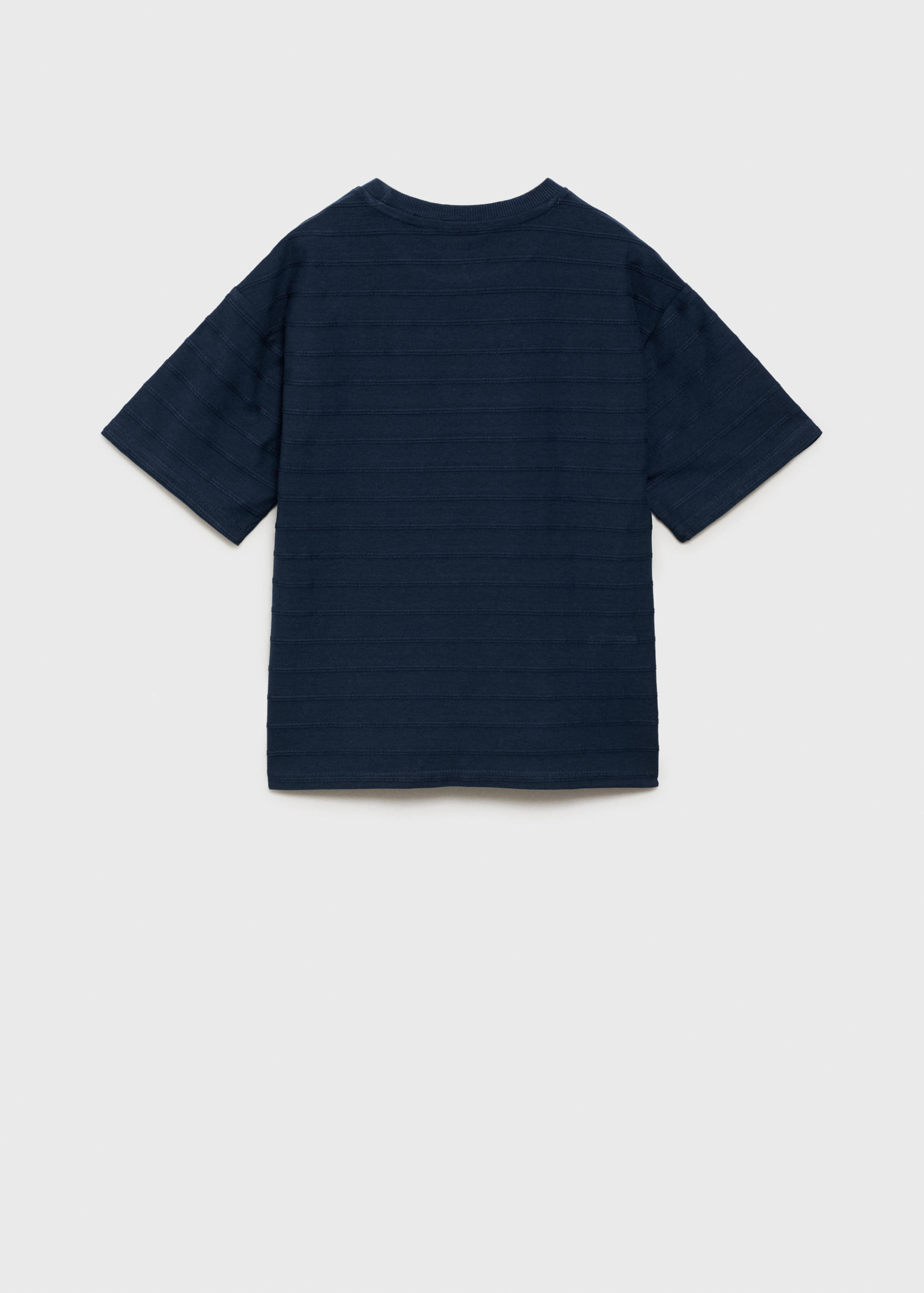 Cotton striped relief t-shirt - Reverse of the article