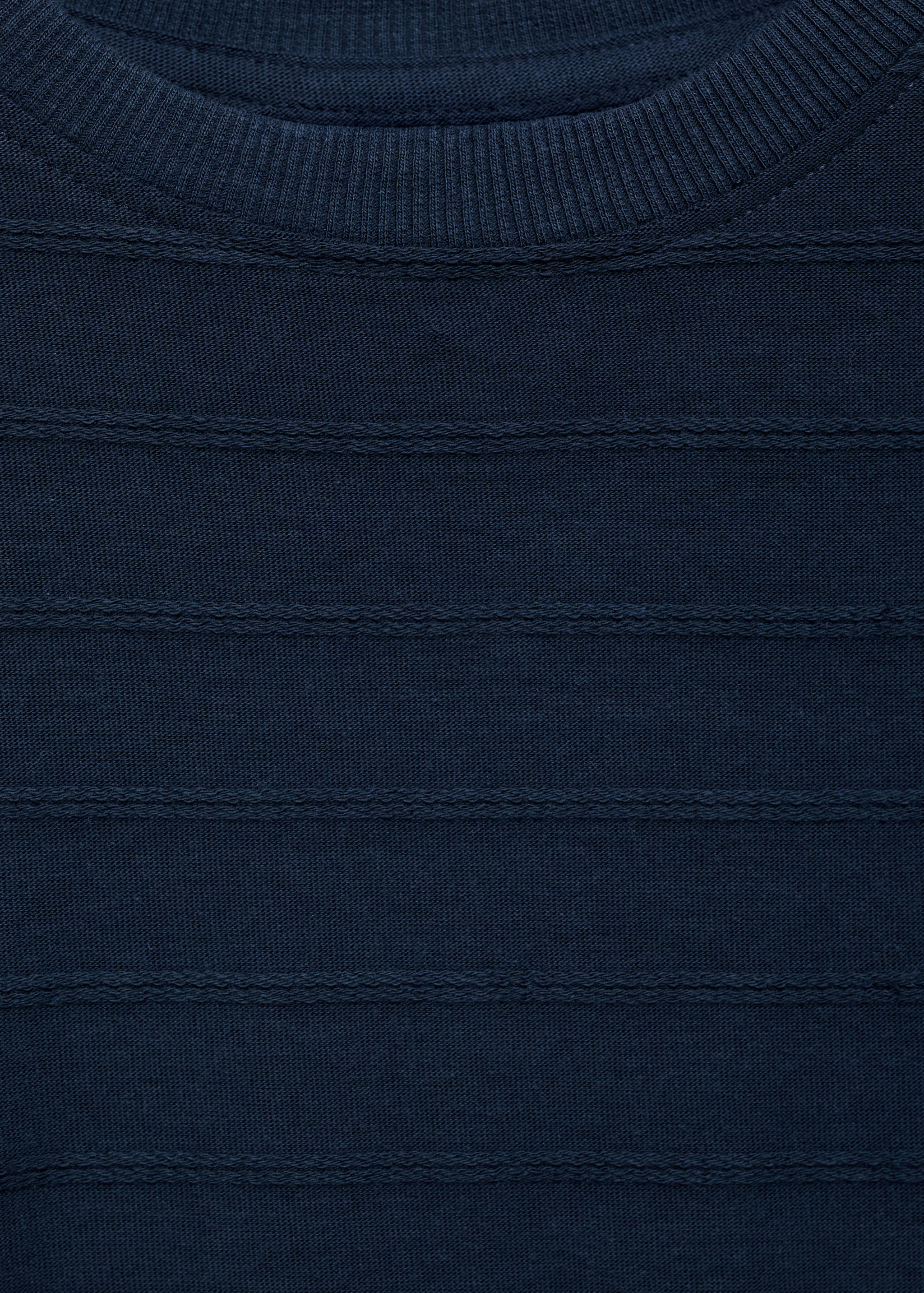 Cotton striped relief t-shirt - Details of the article 8