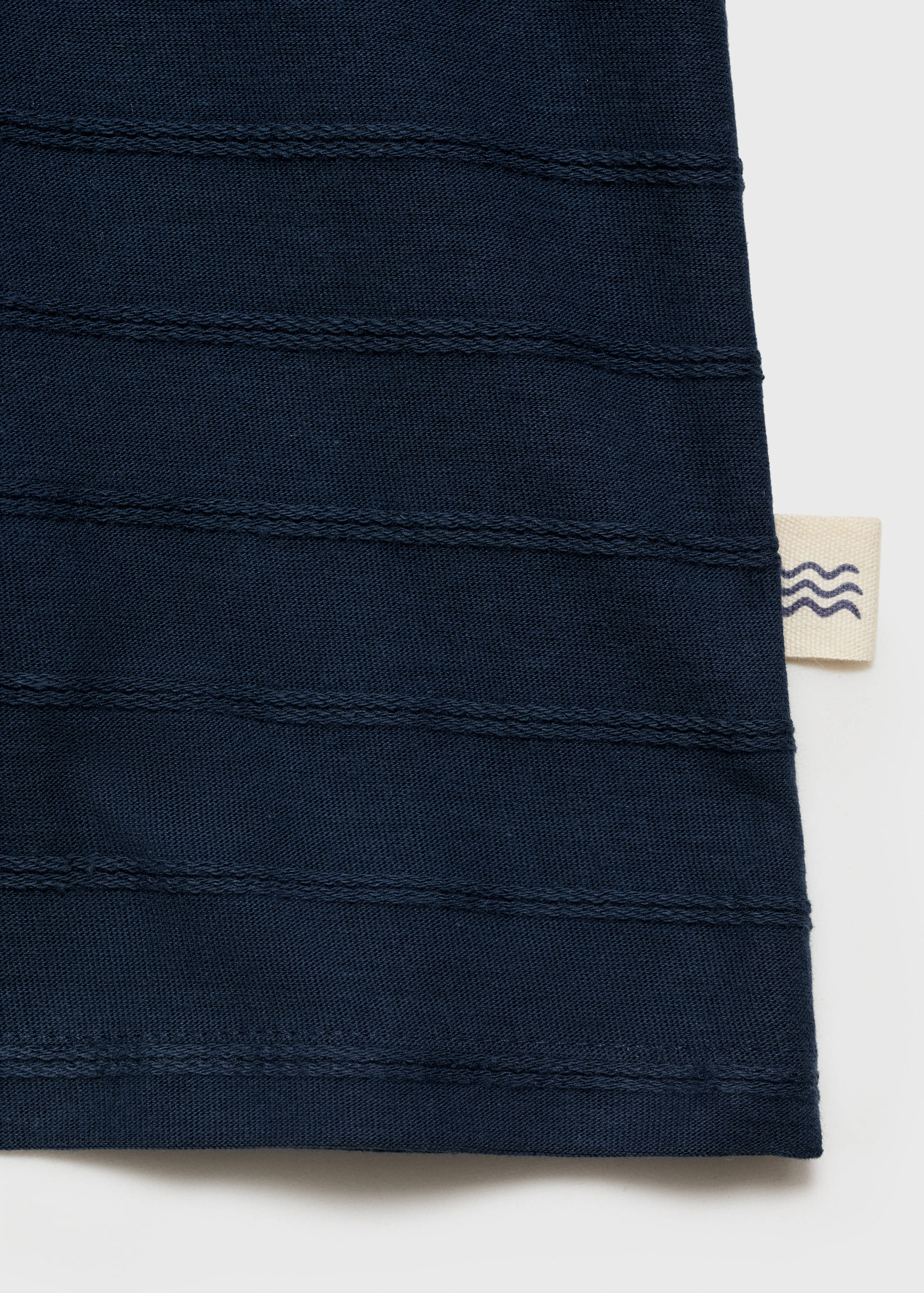 Cotton striped relief t-shirt - Details of the article 0