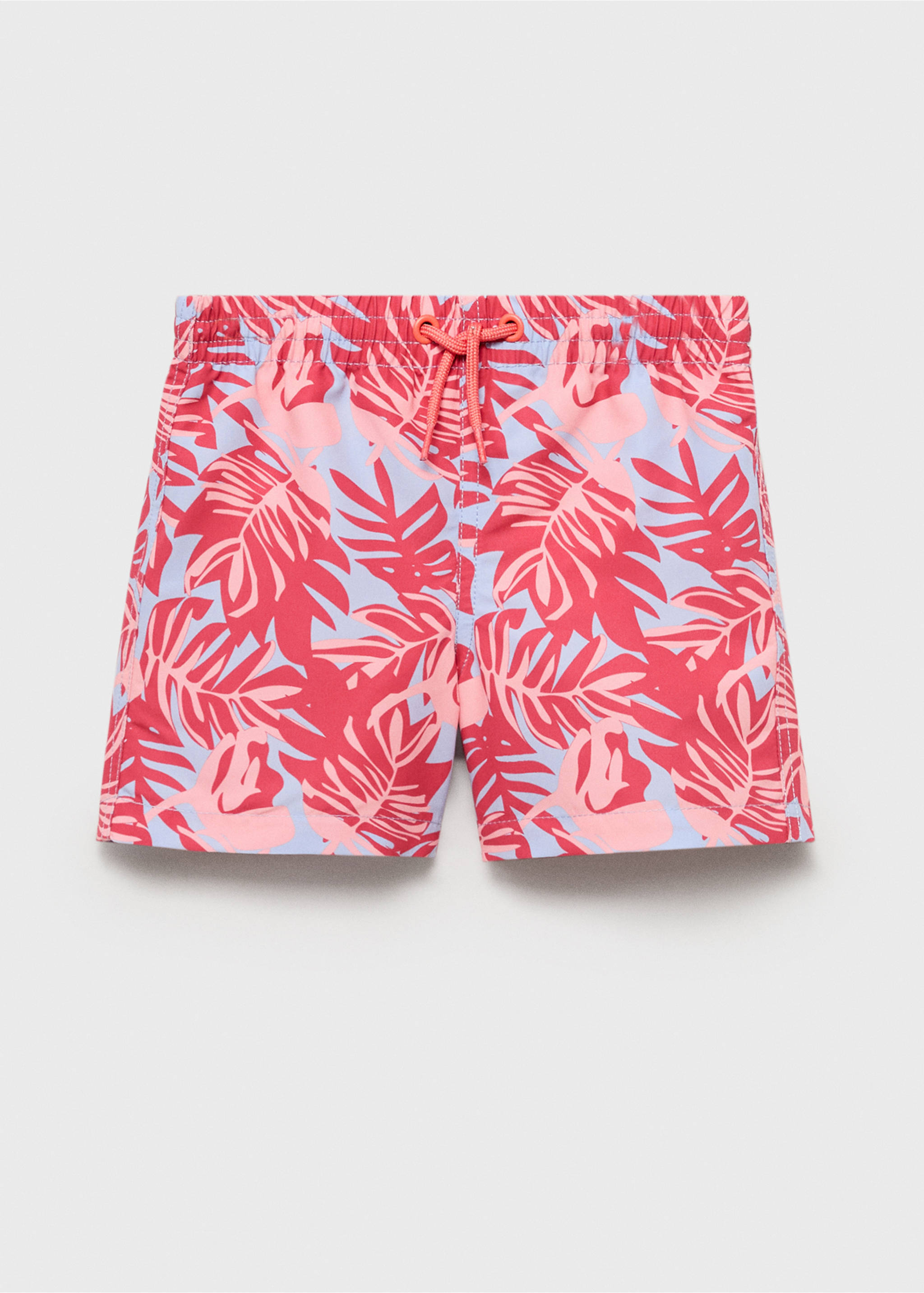 Bañador estampado hojas - Detalle del artículo 2, Rojo coral. Ref: 87015964-00.