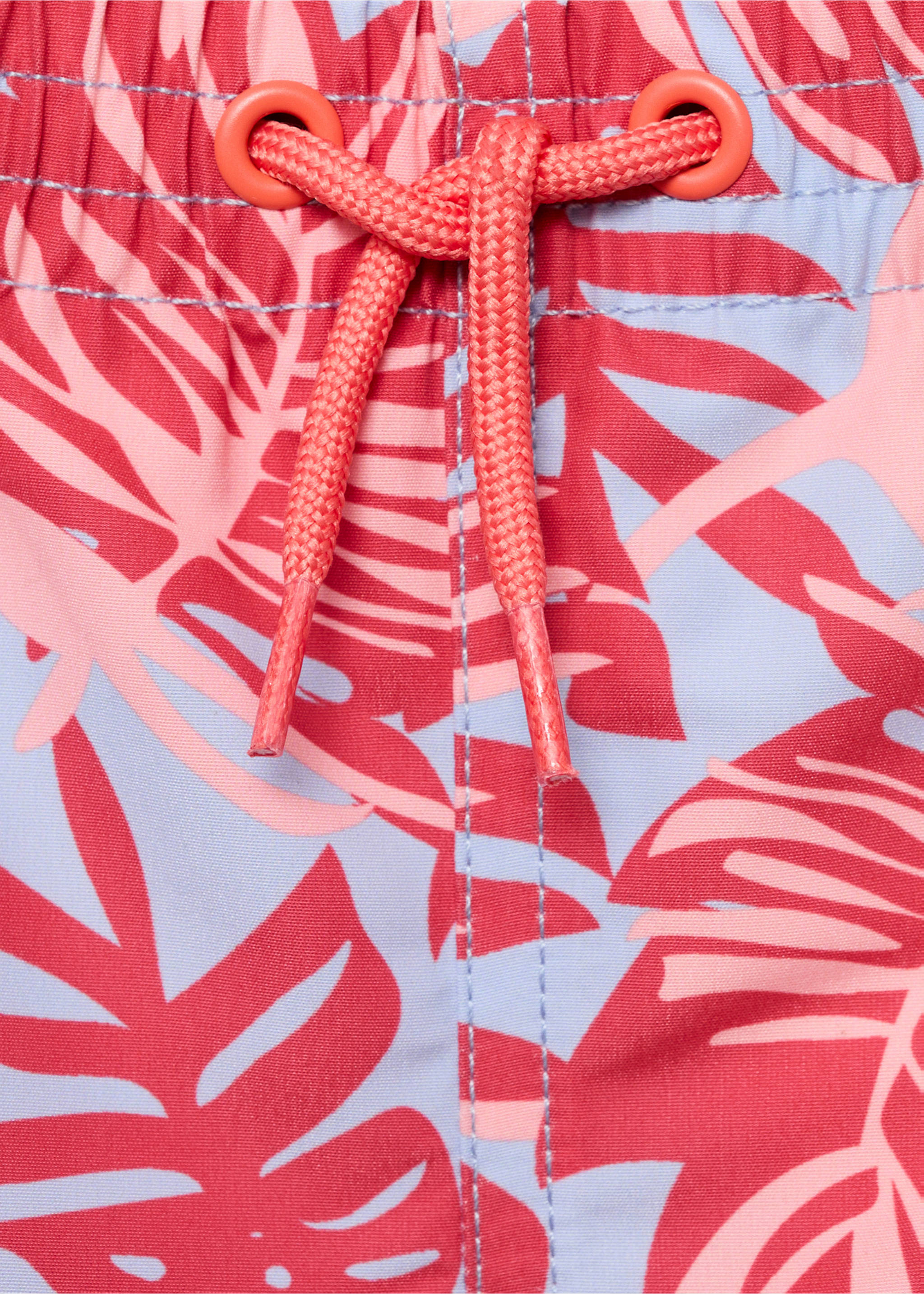 Bañador estampado hojas - Detalle del artículo 8, Rojo coral. Ref: 87015964-00.