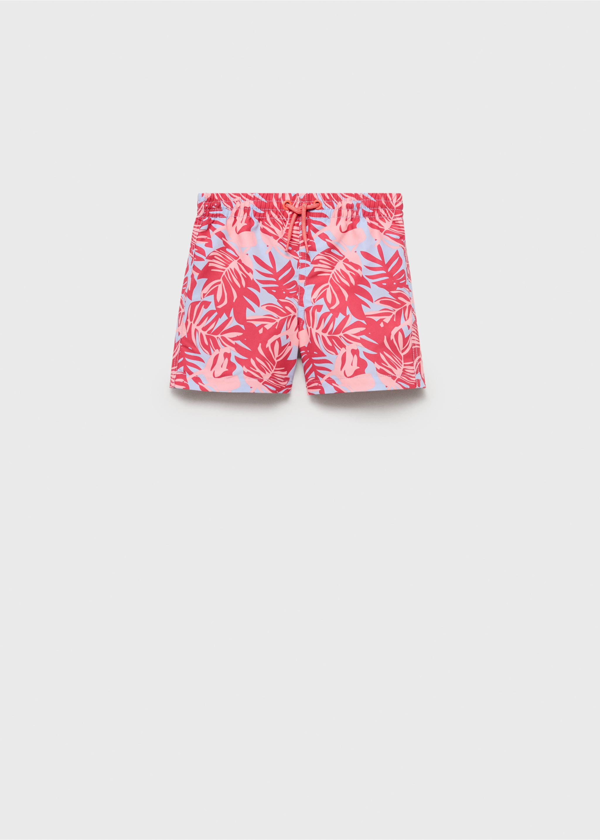 Bañador estampado hojas - Artículo sin modelo, Rojo coral. Ref: 87015964-00.