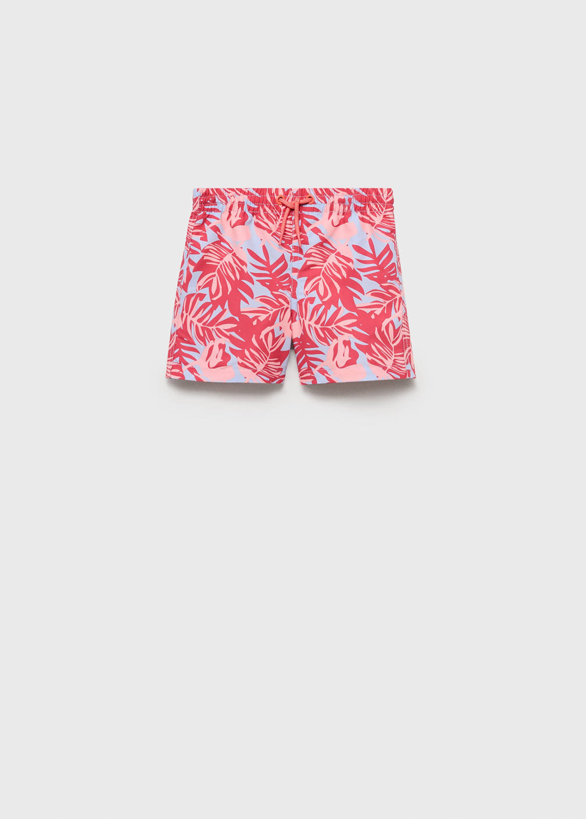 Leaf-print swimsuit — Coral Red
