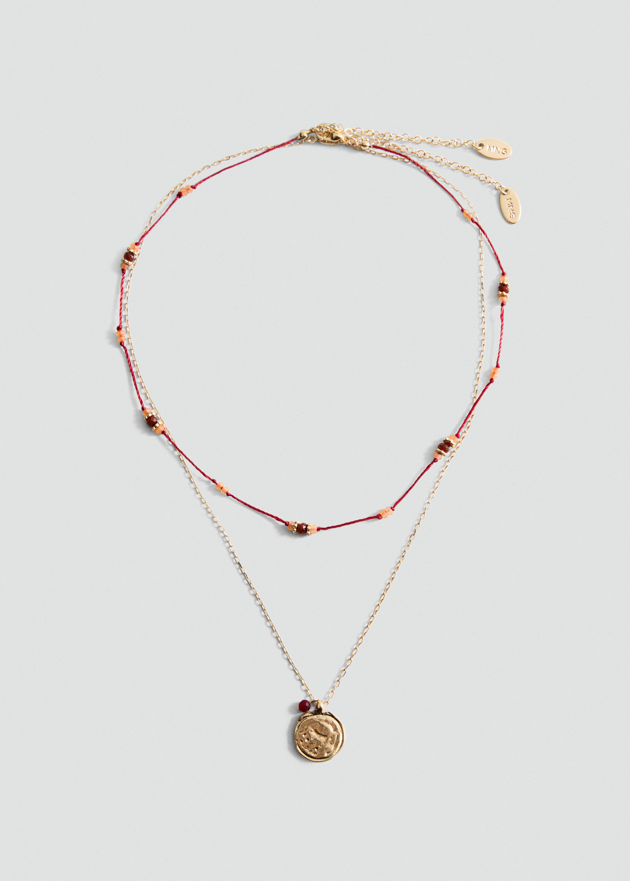 Combined double-pendant necklace - Article without model