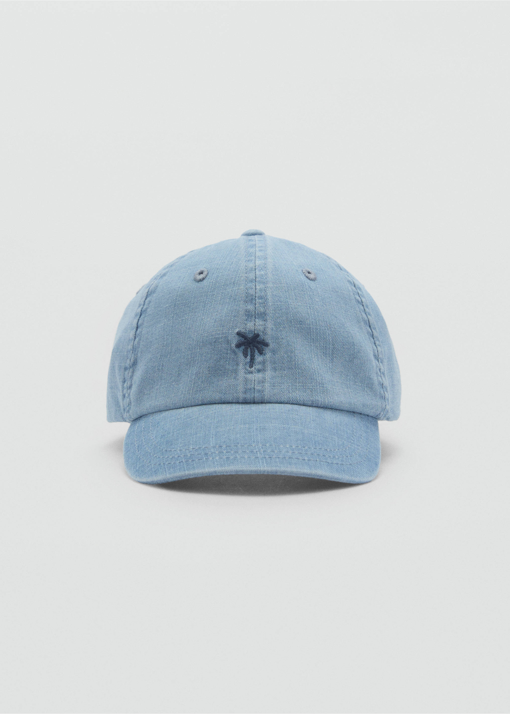 Denim cap with visor - Medium plane, Medium Blue. Ref: 87015978-00.