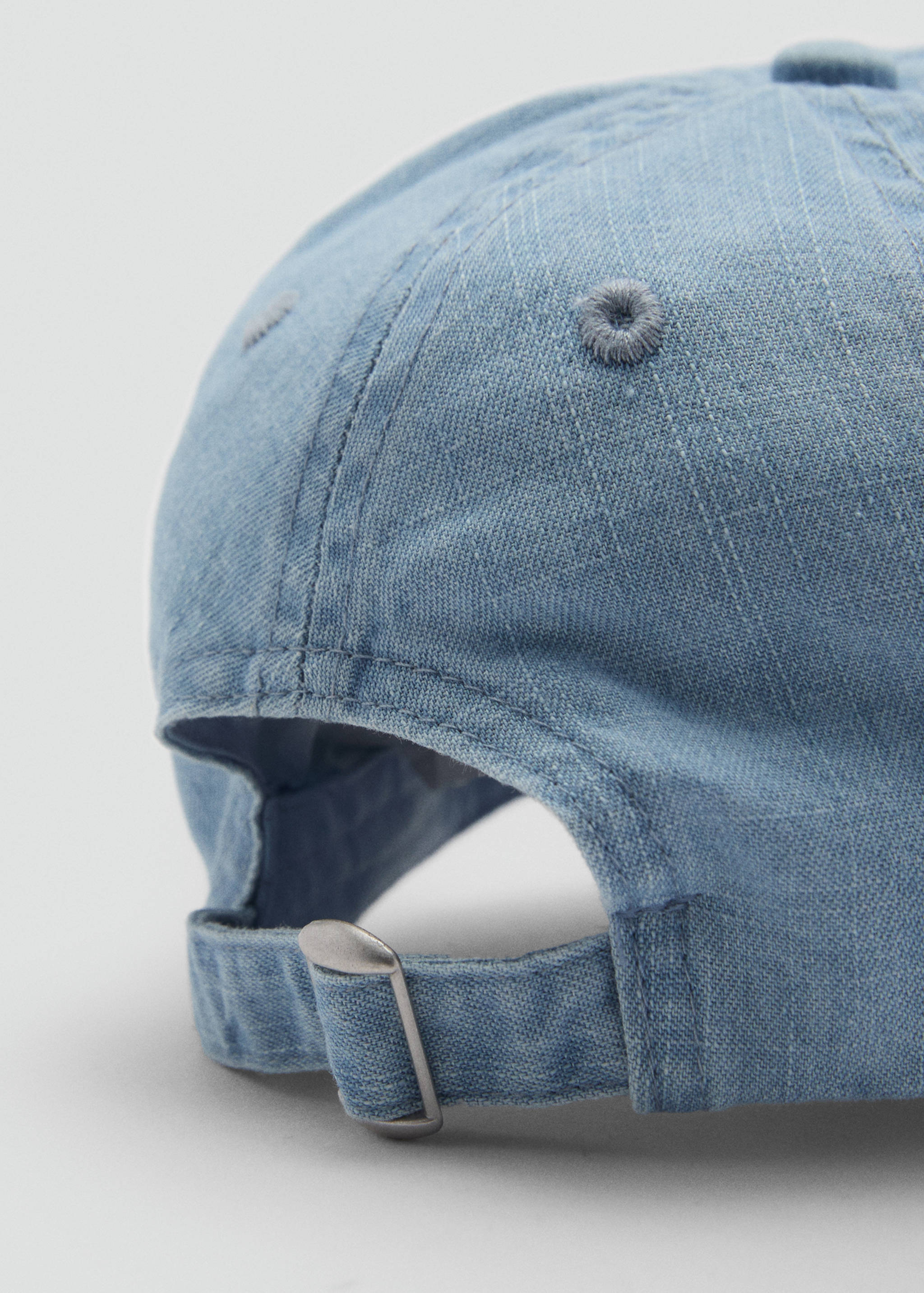 Denim cap with visor - Details of the article 1