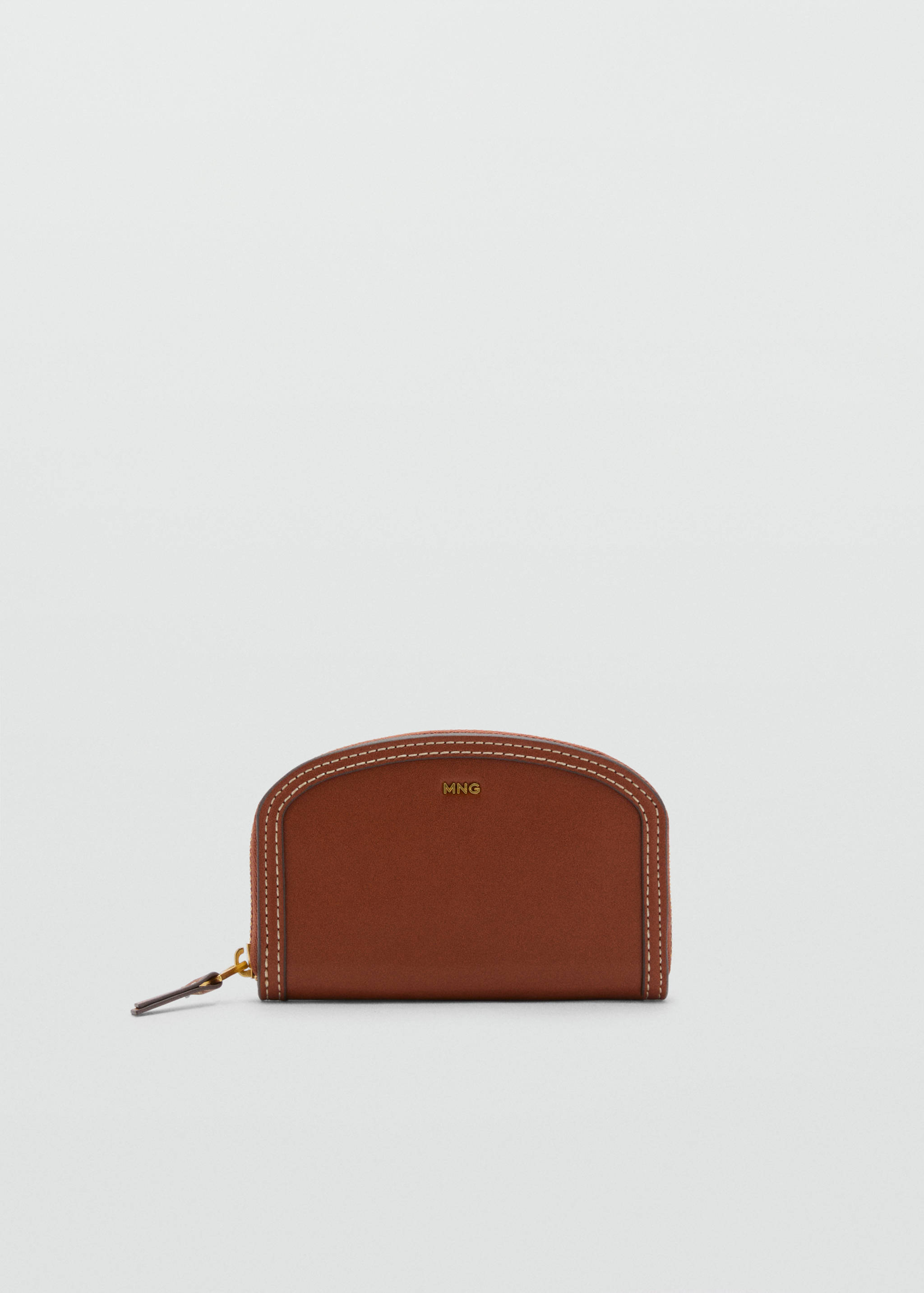 Oval-shaped faux-leather wallet - Article without model
