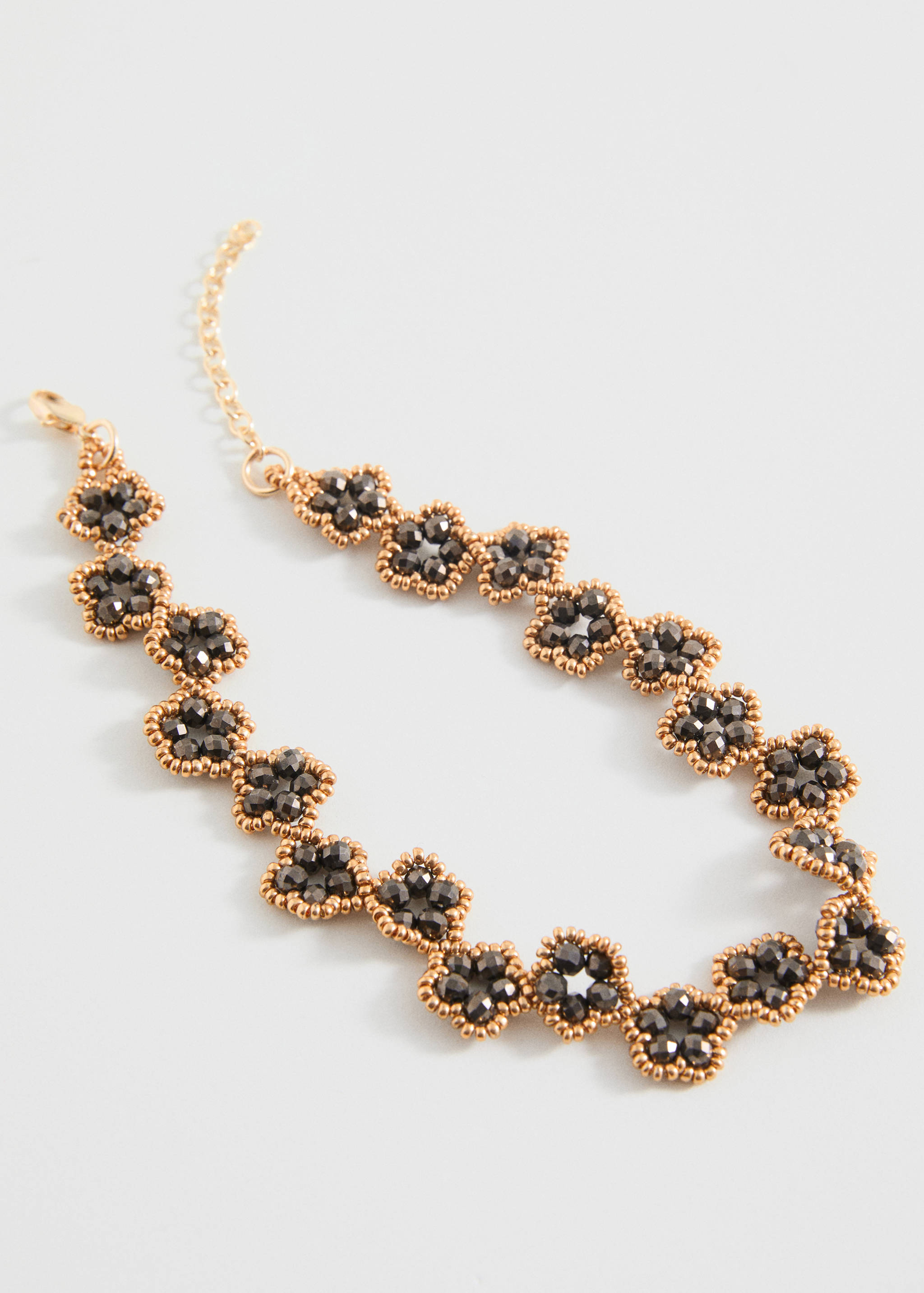 Flower crystal necklace - Medium plane