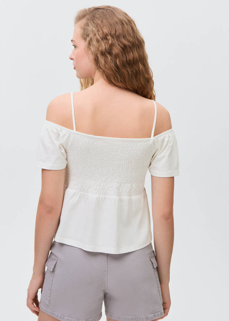 Ruffled top — Off White