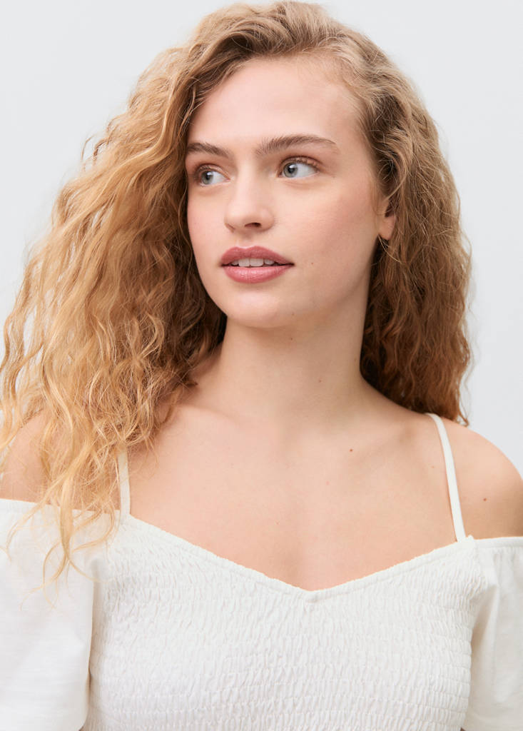 Ruffled top — Off White