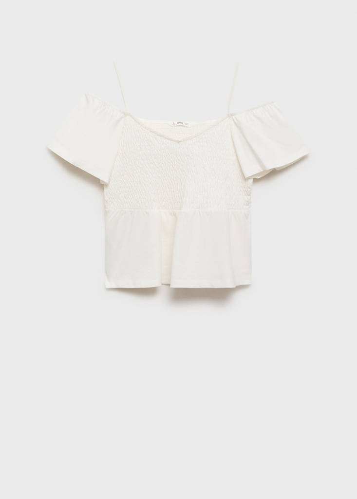 Ruffled top — Off White