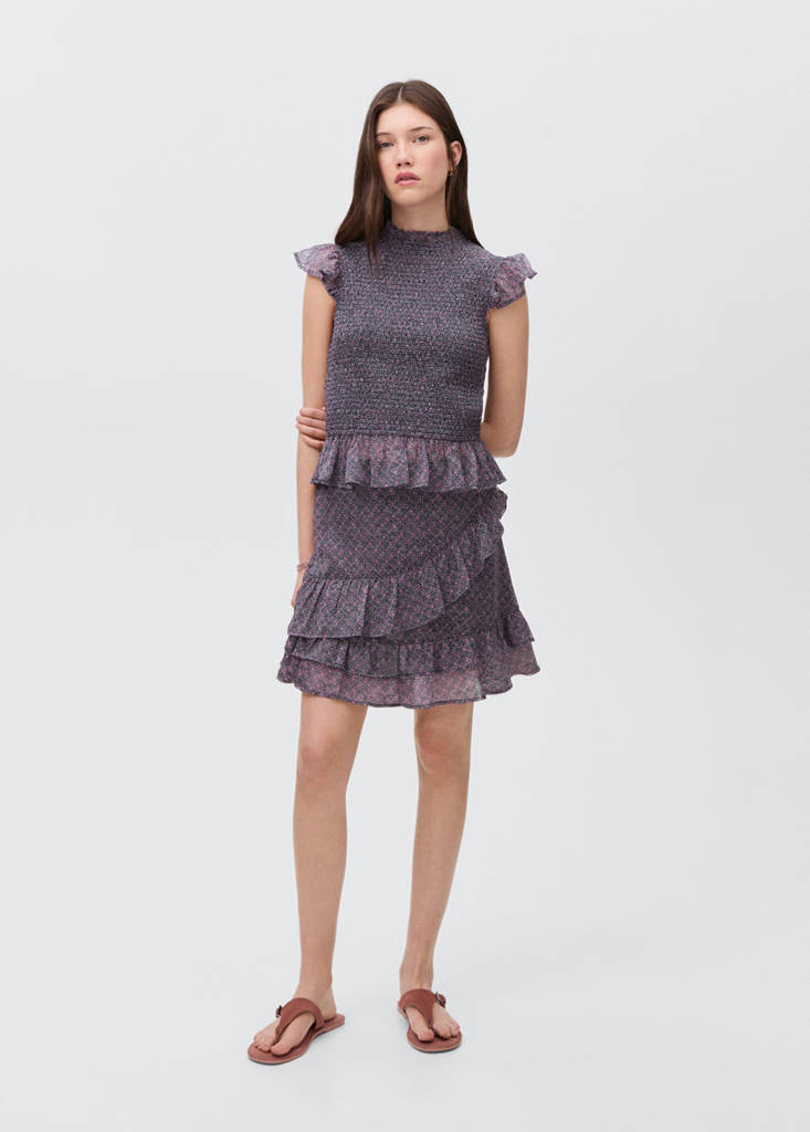 Ruffled top — Dark Navy