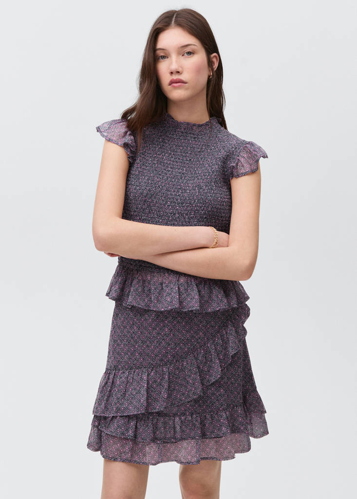 Ruffled top — Dark Navy