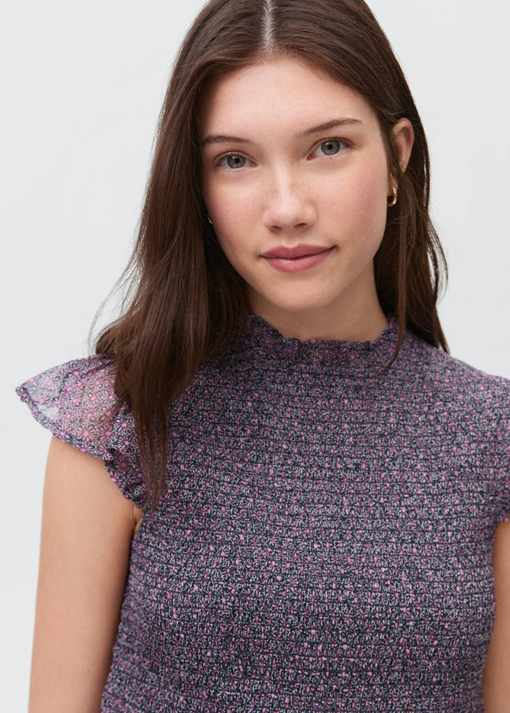Ruffled top — Dark Navy