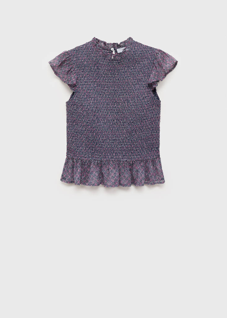 Ruffled top — Dark Navy
