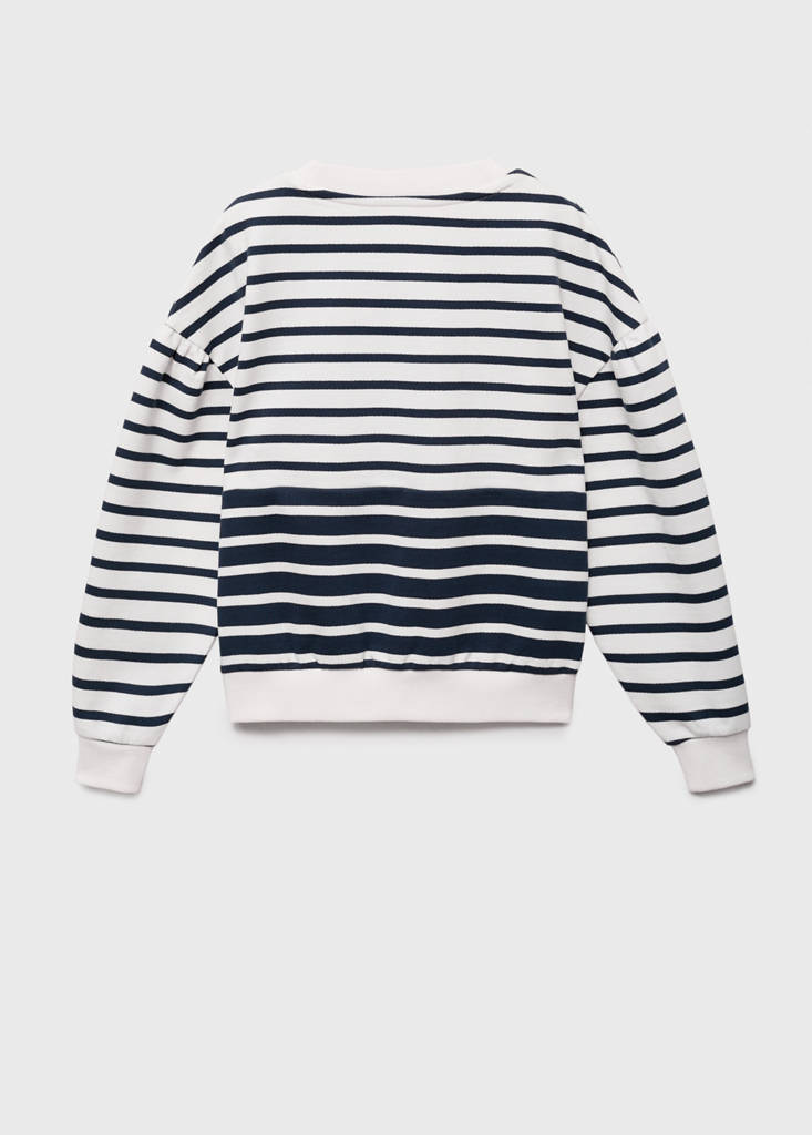 Striped print sweatshirt — Dark Navy