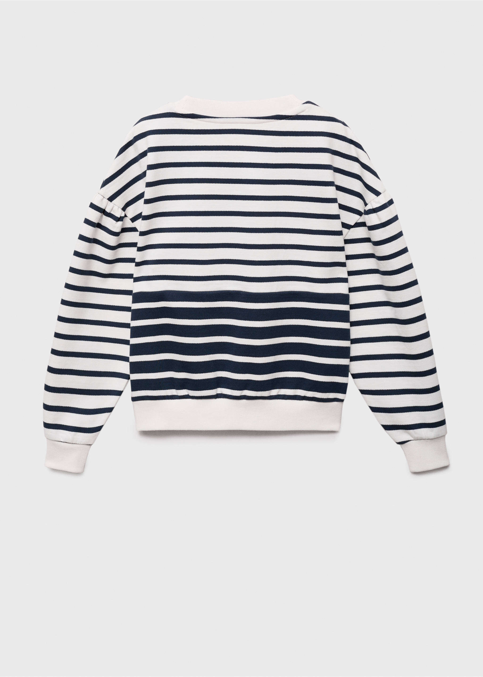 Striped print sweatshirt - Reverse of the article, Dark Navy. Ref: 87016347-00.