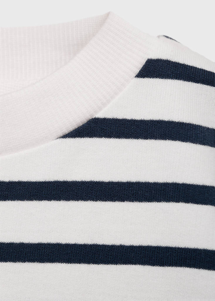 Striped print sweatshirt — Dark Navy