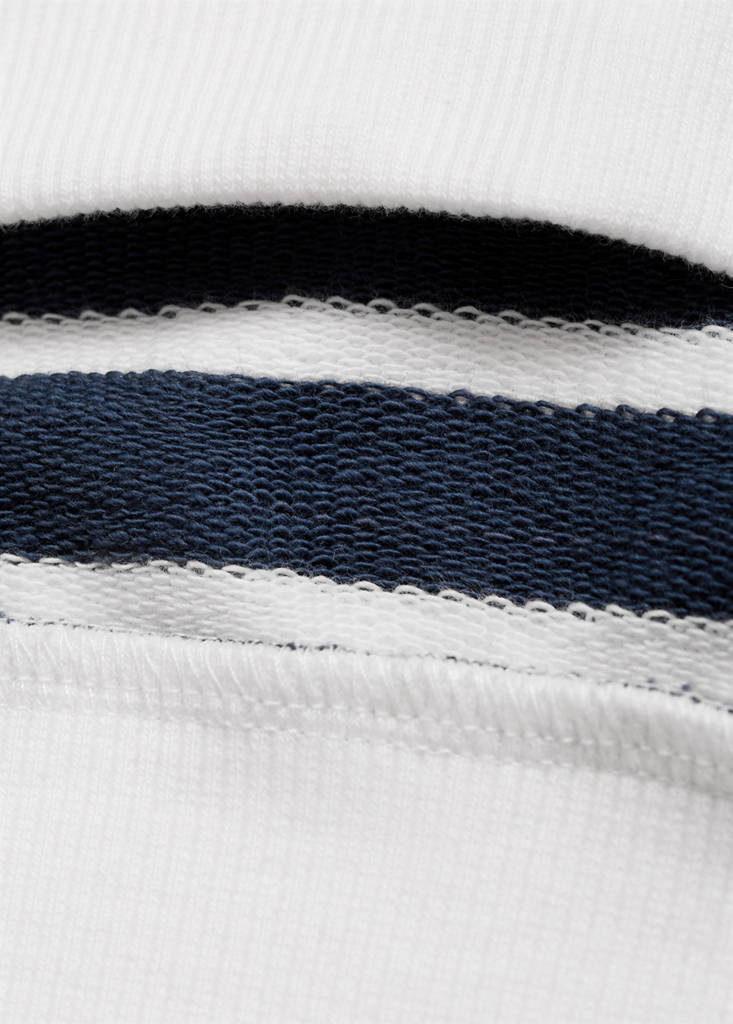 Striped print sweatshirt — Dark Navy