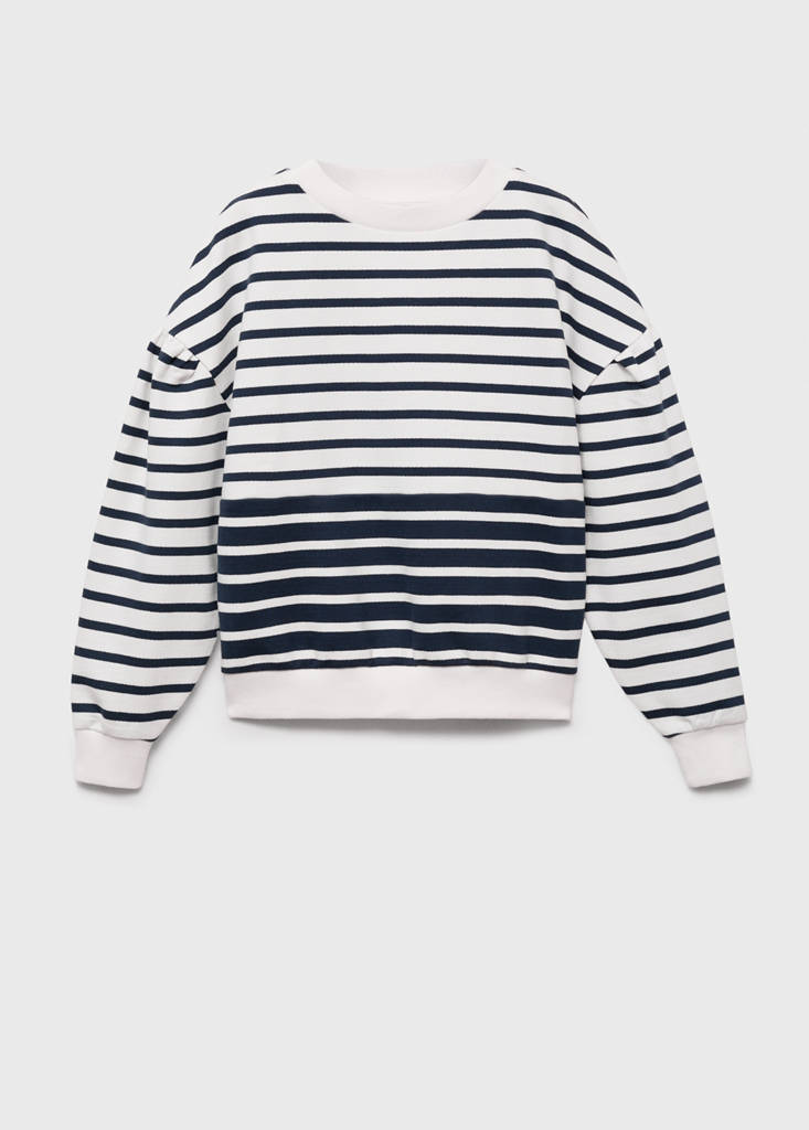 Striped print sweatshirt — Dark Navy