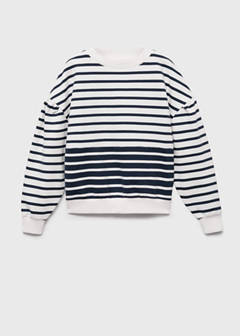 Striped print sweatshirt — Dark Navy 1