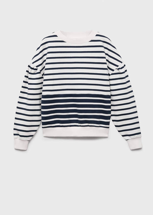 Striped print sweatshirt — Dark Navy
